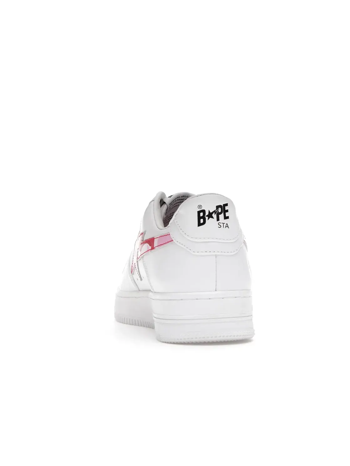 Мужские кроссовки Lifestyle A Bathing Ape BAPE Sta Low BAPE — изображение 4 из 4, белый/белый/розовый