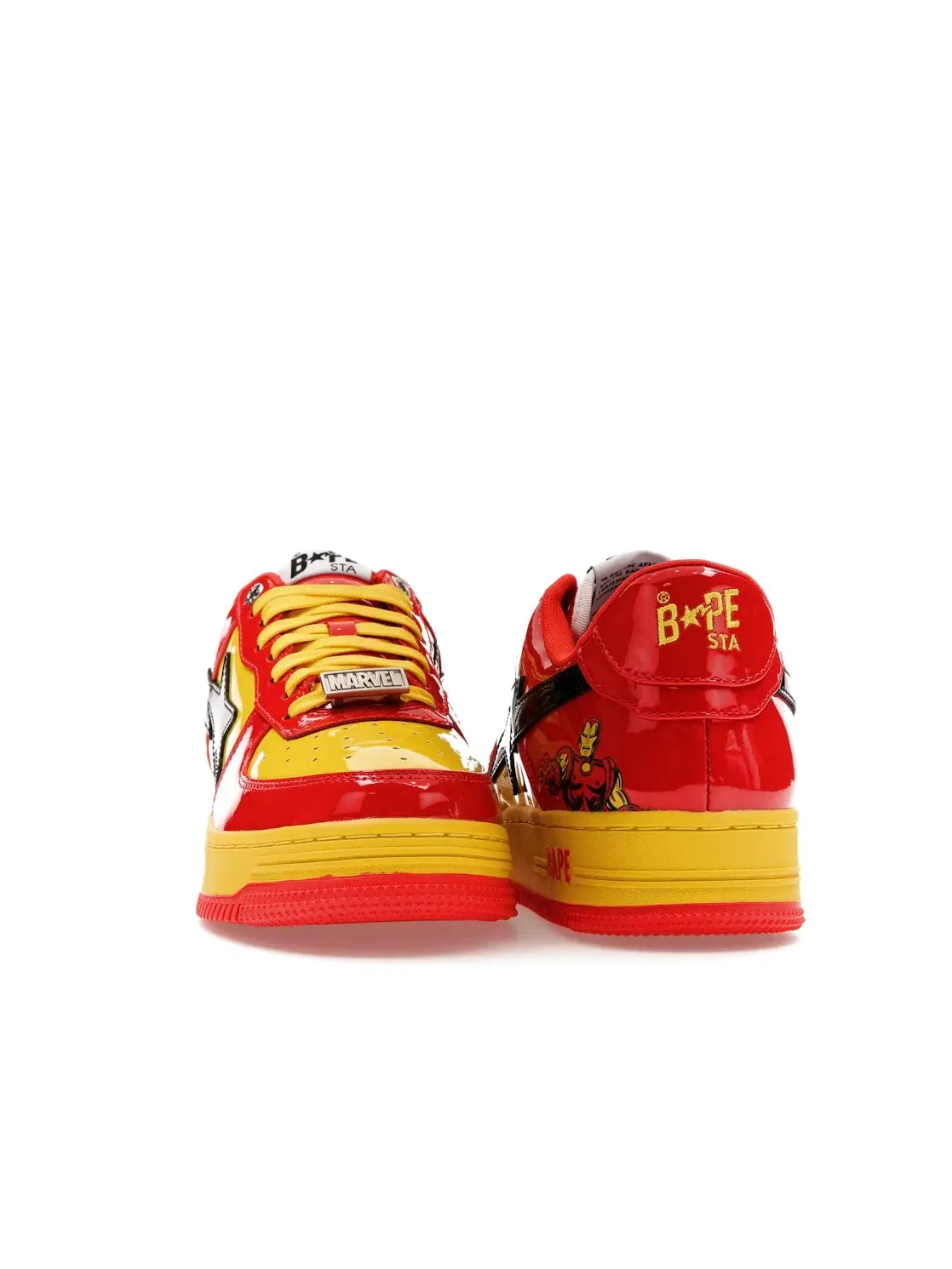 Детские кроссовки с принтом A Bathing Ape BAPE Sta — изображение 2 из 4, красный/желтый