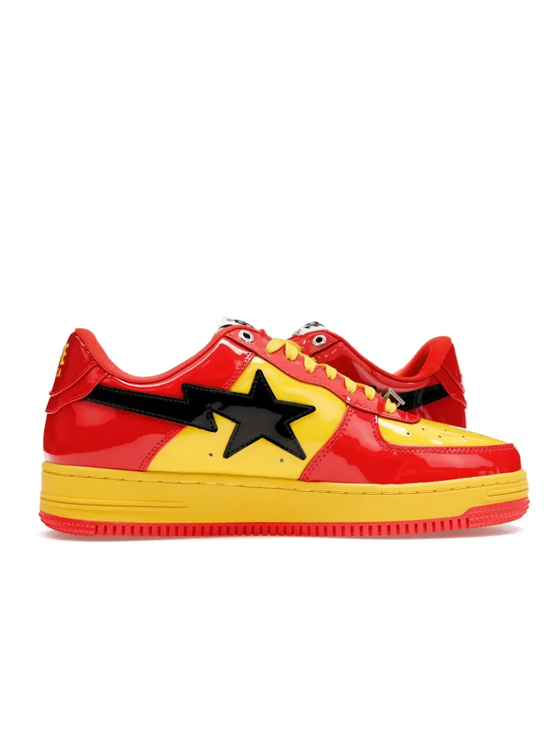 Детские кроссовки с принтом A Bathing Ape BAPE Sta — изображение 3 из 4, красный/желтый