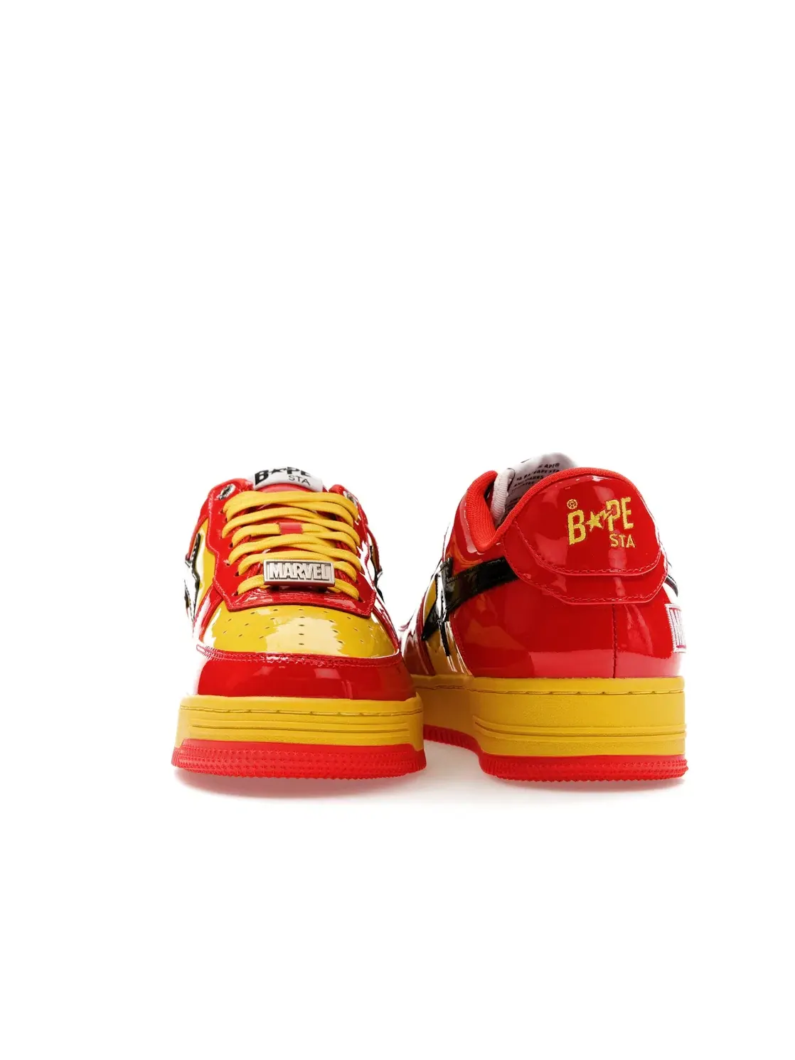 Детские кроссовки с принтом A Bathing Ape BAPE Sta — изображение 4 из 4, красный/желтый
