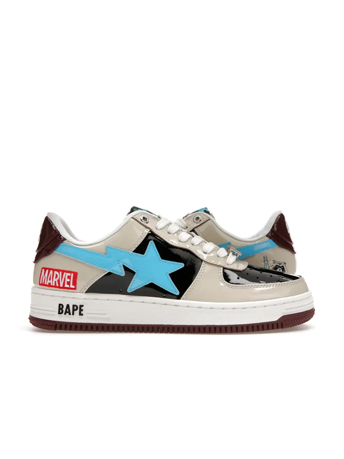 Кроссовки Lifestyle с принтом A Bathing Ape BAPE Sta BAPE — изображение 1 из 4, бежевый черный