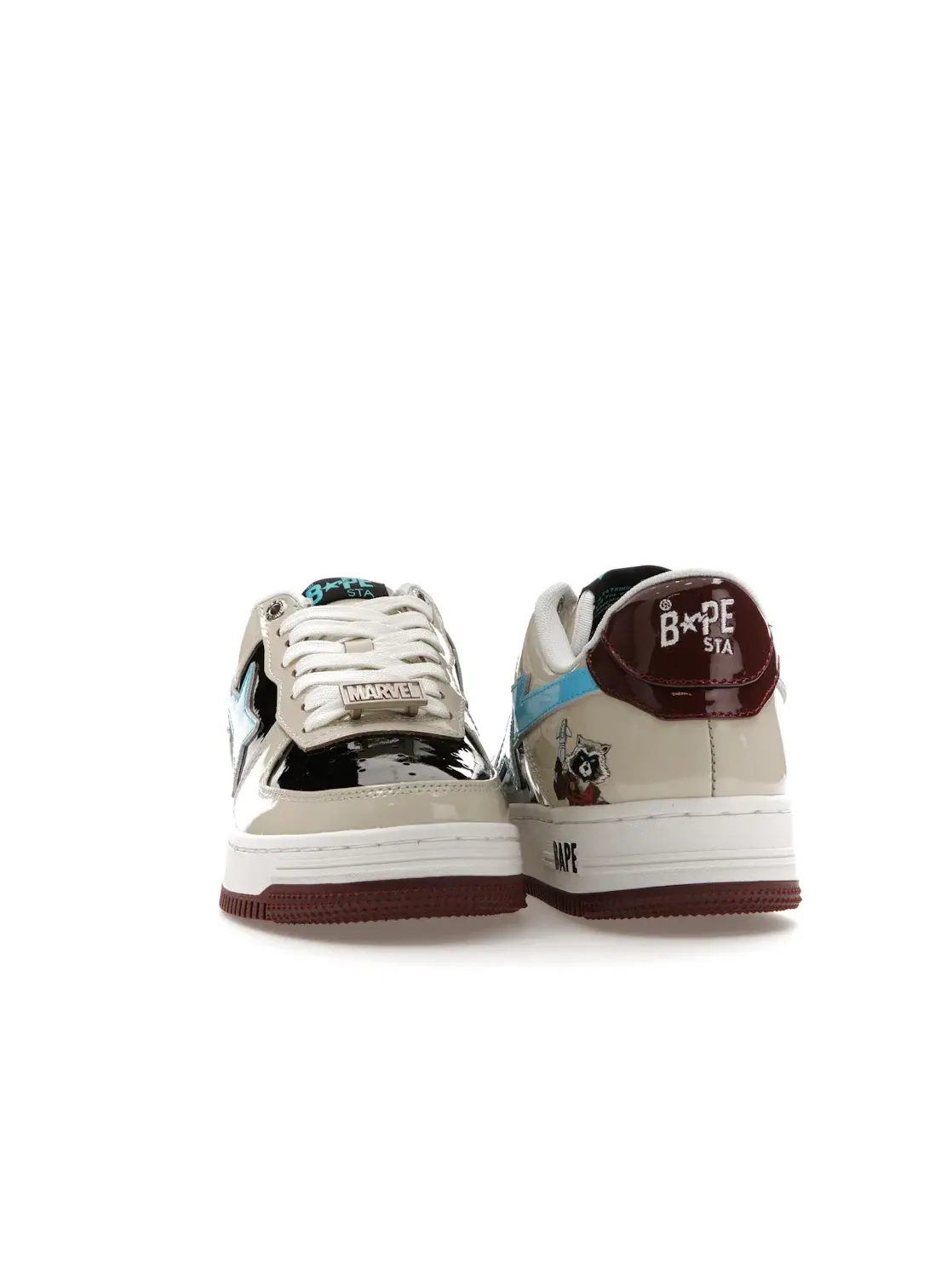 Кроссовки Lifestyle с принтом A Bathing Ape BAPE Sta BAPE — изображение 2 из 4, бежевый черный
