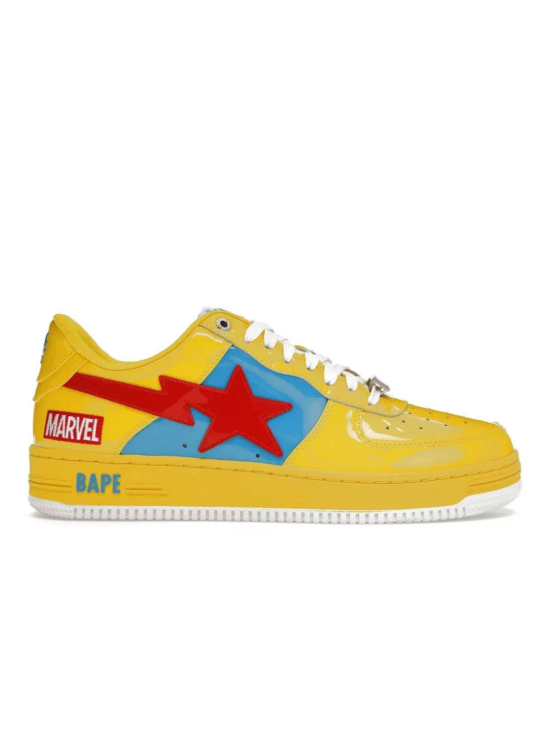 Унисекс кроссовки Lifestyle с принтом A Bathing Ape BAPE Sta BAPE — изображение 1 из 4, желтый/синий