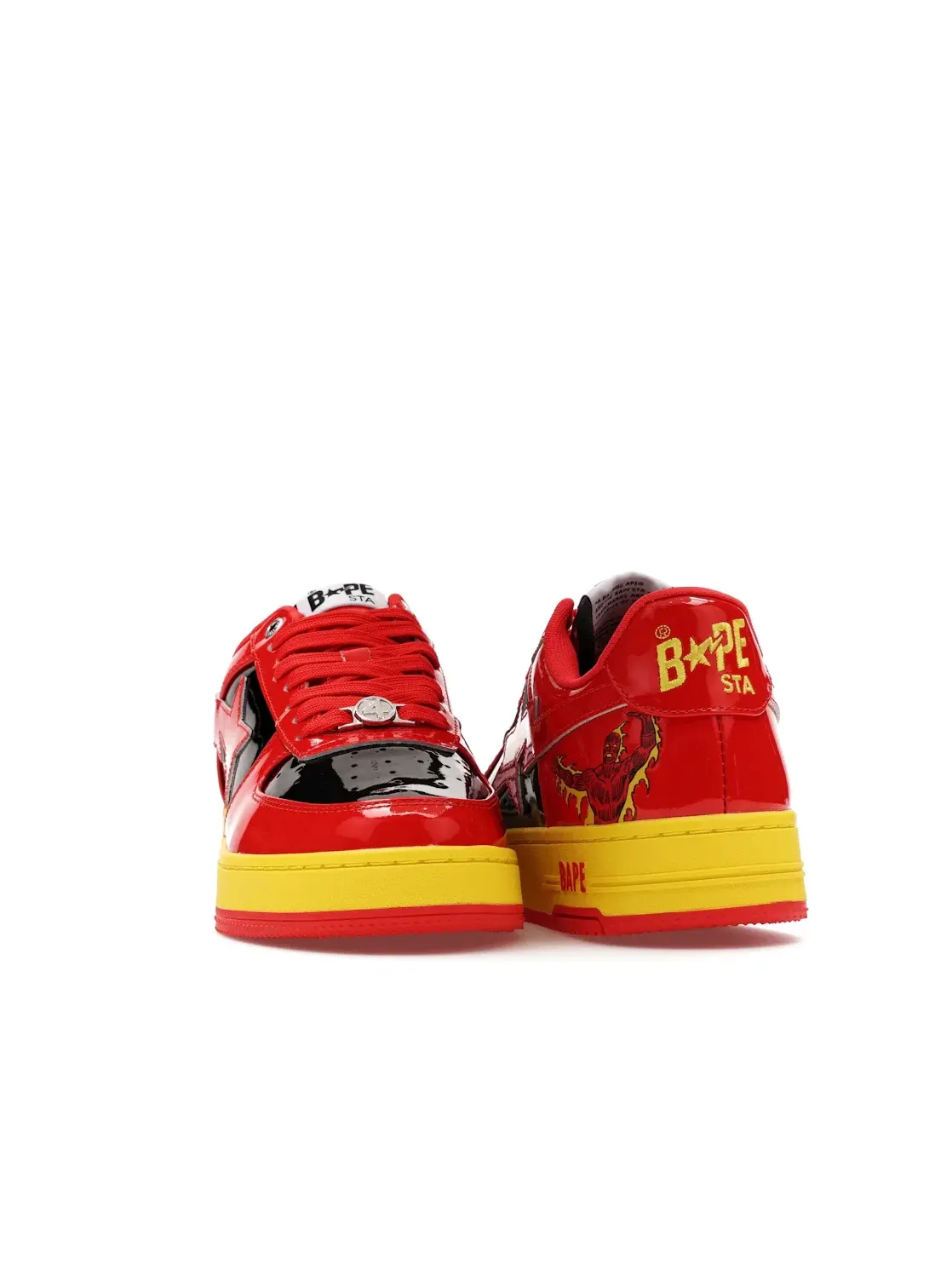 Мужские кроссовки Lifestyle A Bathing Ape BAPE Sta BAPE — изображение 2 из 4, красный/черный/желтый