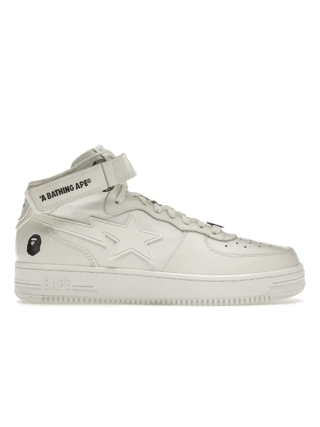 Мужские кроссовки Lifestyle BAPE A Bathing Ape BAPE Sta Mid — изображение 1 из 4, белый/черный
