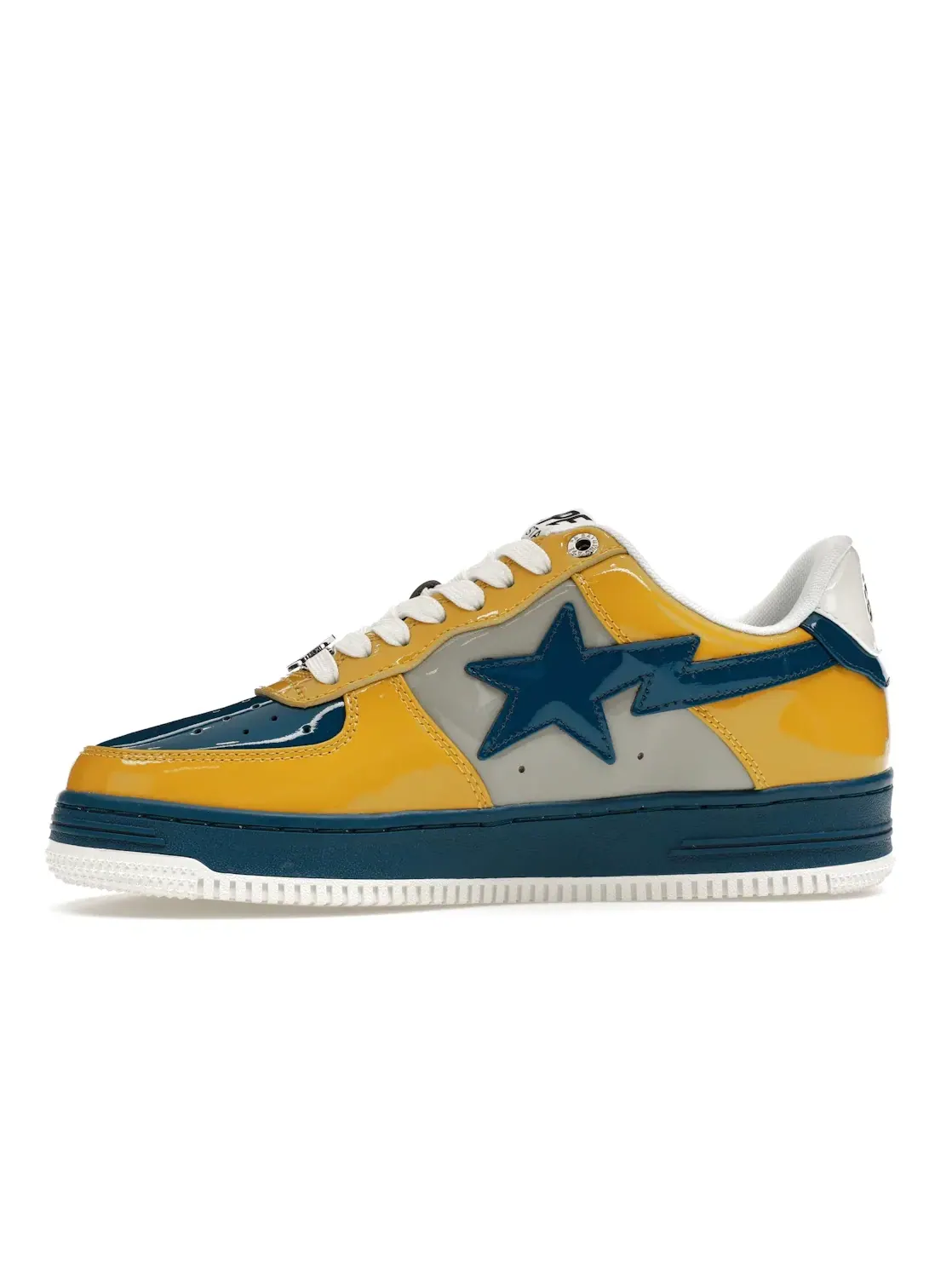 Мужские кроссовки ретро-стиля A Bathing Ape BAPE Sta — изображение 3 из 4, синий/желтый/белый
