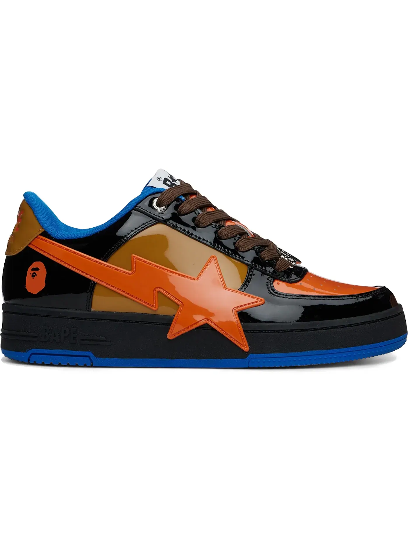 Мужские кроссовки повседневные A Bathing Ape BAPE Sta OS BAPE — изображение 1 из 1, черный/оранжевый