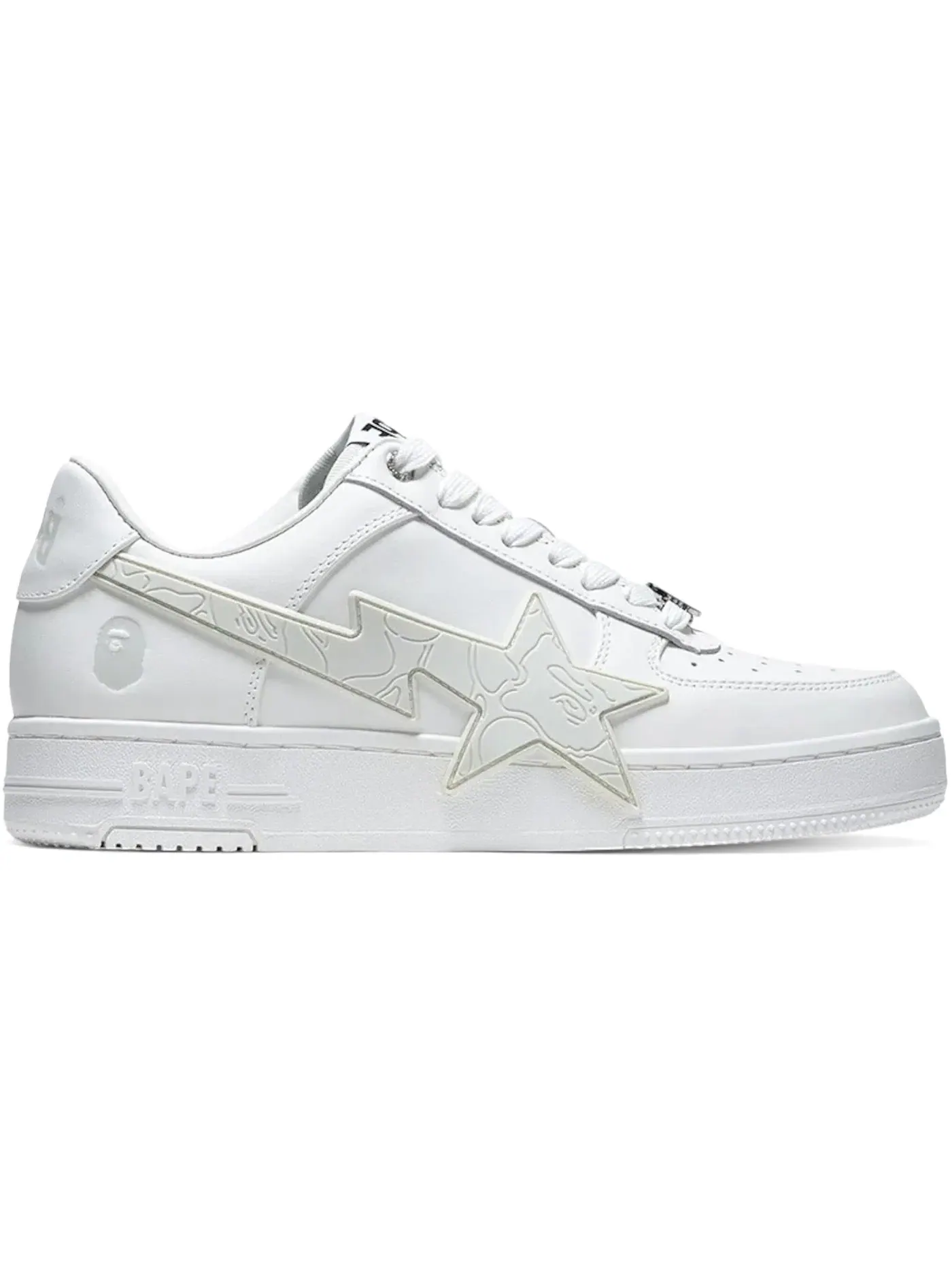 Мужские кроссовки Lifestyle BAPE A Bathing Ape BAPE Sta OS — изображение 1 из 1, белый серый