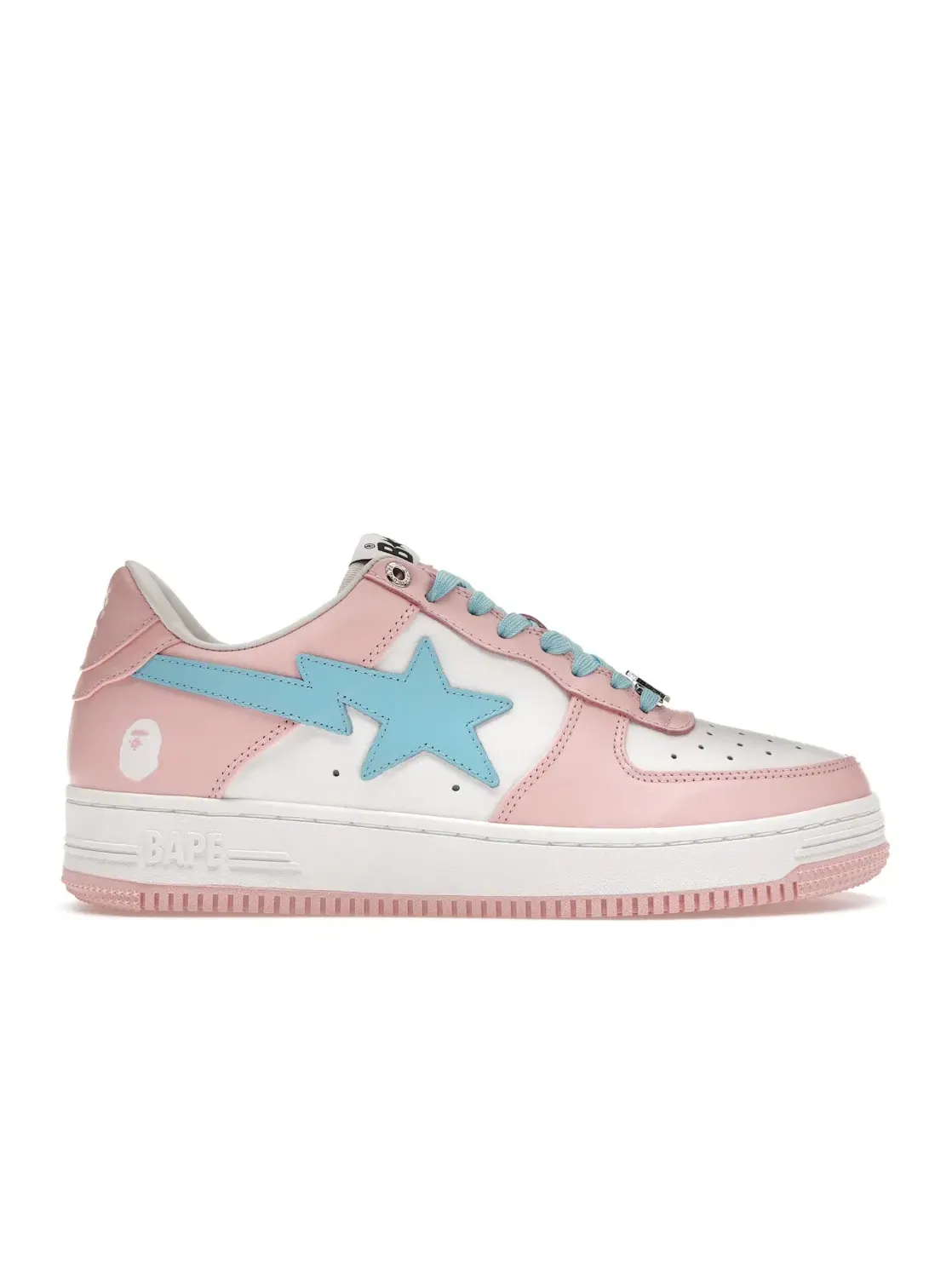 Мужские кроссовки Lifestyle с пастельным принтом A Bathing Ape BAPE Sta BAPE — изображение 1 из 4, розовый/синий
