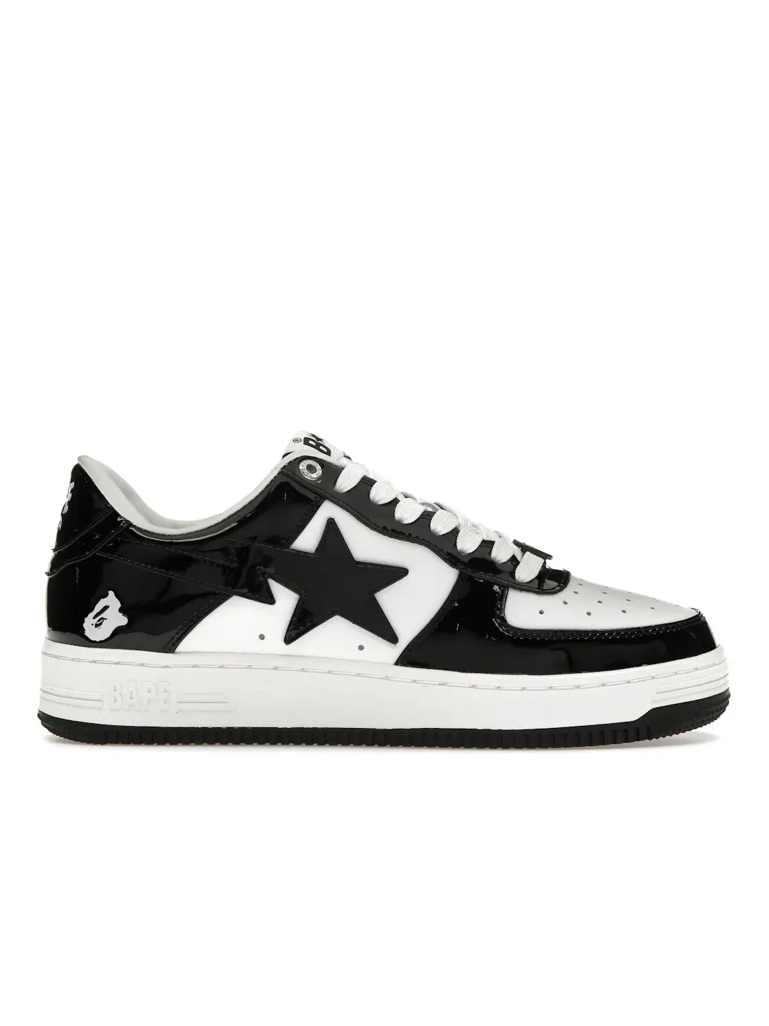 Кроссовки Lifestyle с лакированной кожи Unisex A Bathing Ape BAPE Sta — изображение 1 из 4, черный/белый