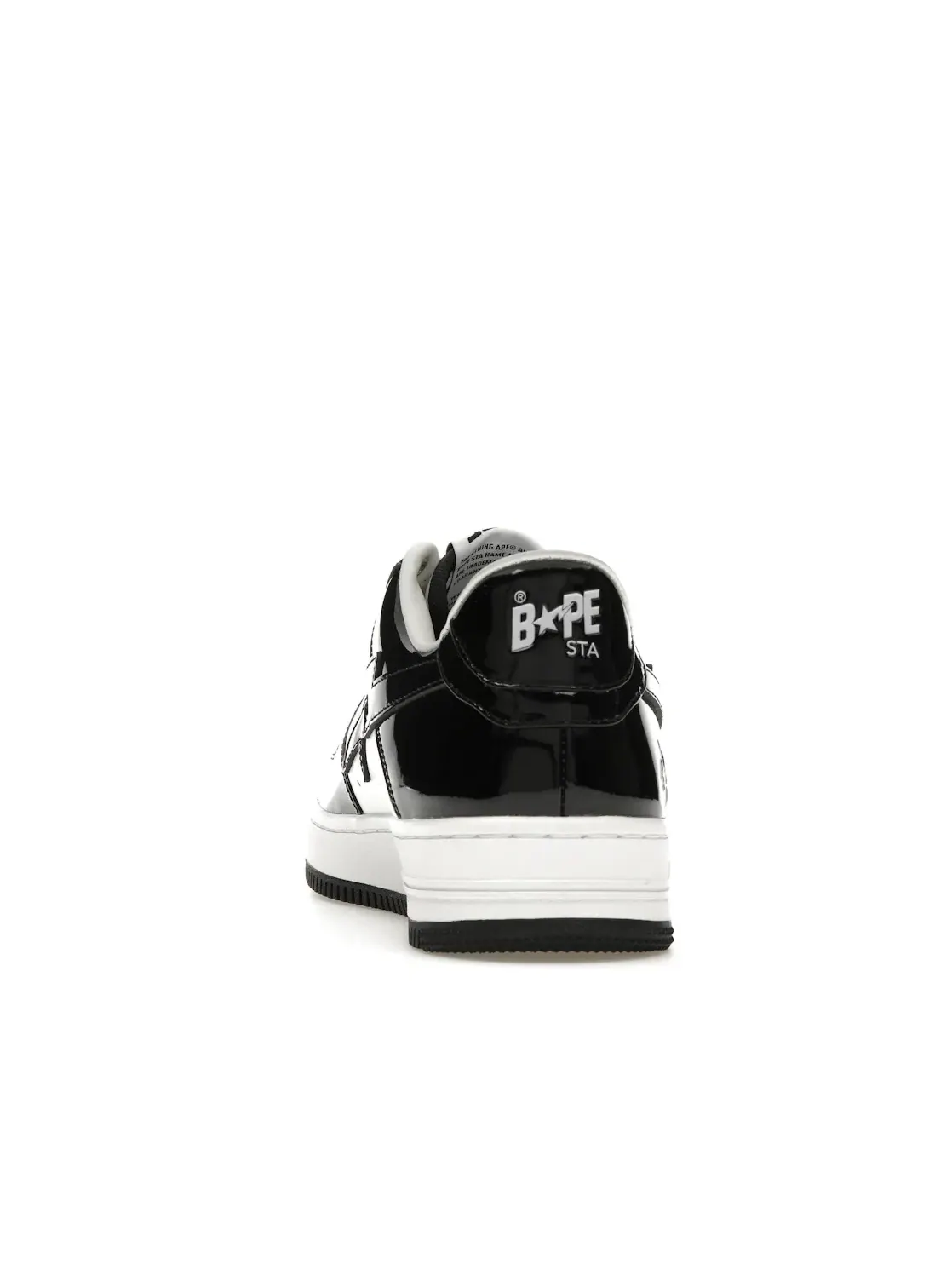 Кроссовки Lifestyle с лакированной кожи Unisex A Bathing Ape BAPE Sta — изображение 4 из 4, черный/белый