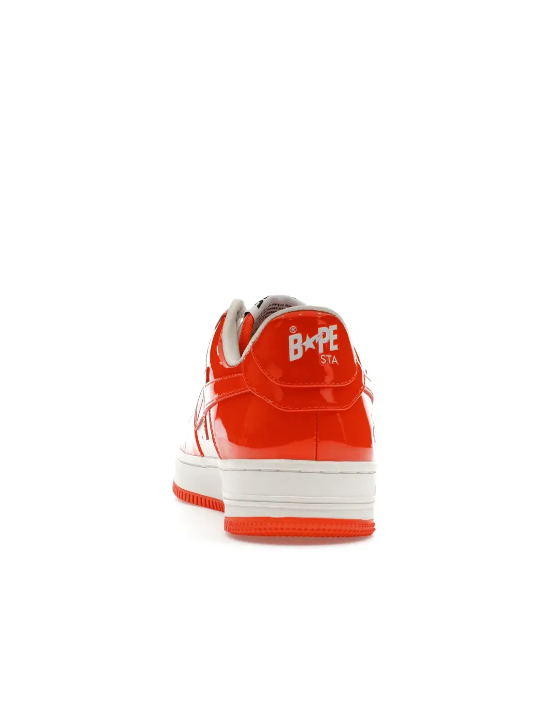 Унисекс кроссовки с блестящей отделкой BAPE Sta BAPE — изображение 4 из 4, оранжевый белый