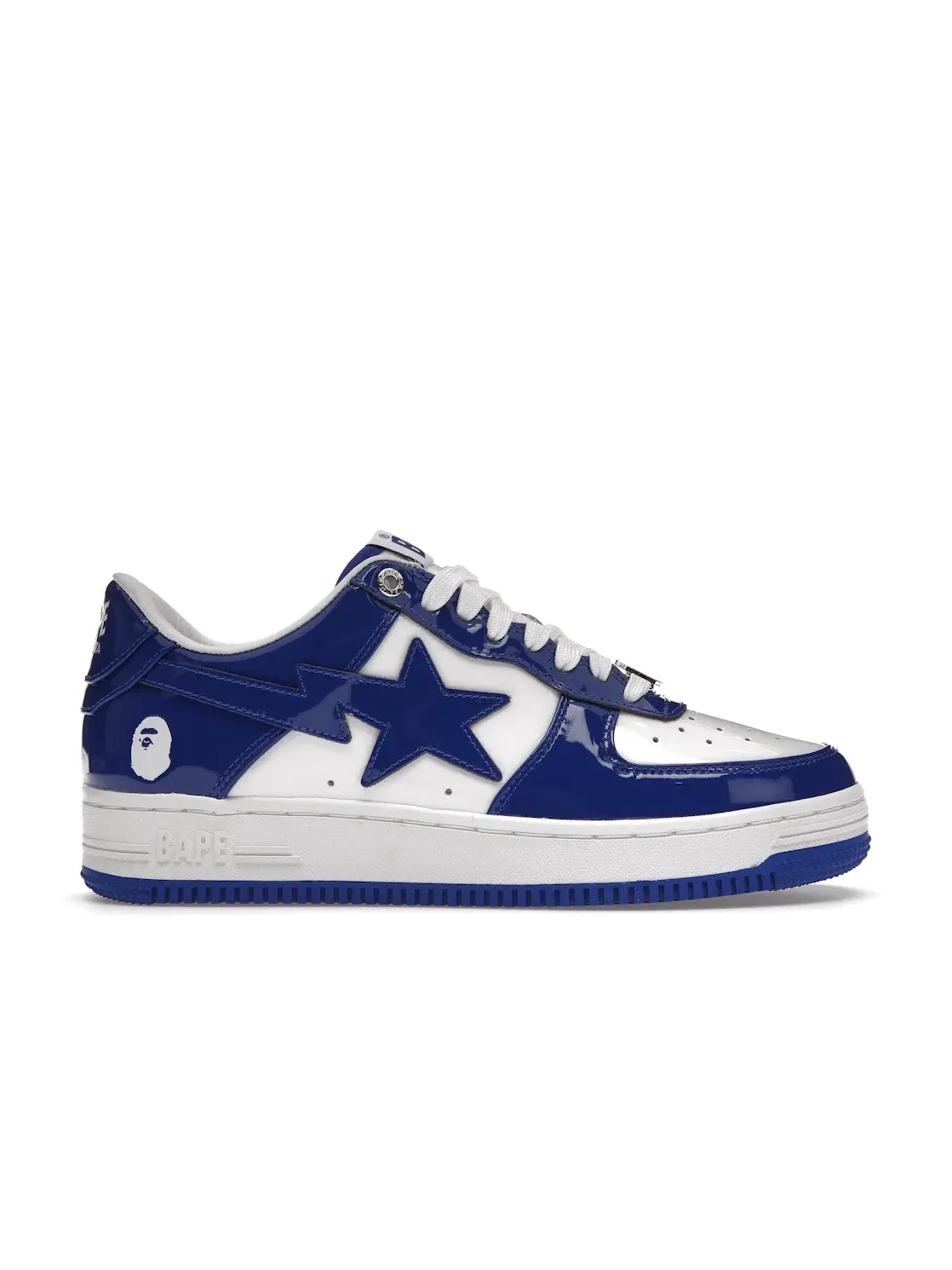 Мужские кроссовки с лакированной кожи BAPE Sta A Bathing Ape BAPE — изображение 1 из 4, белый/синий