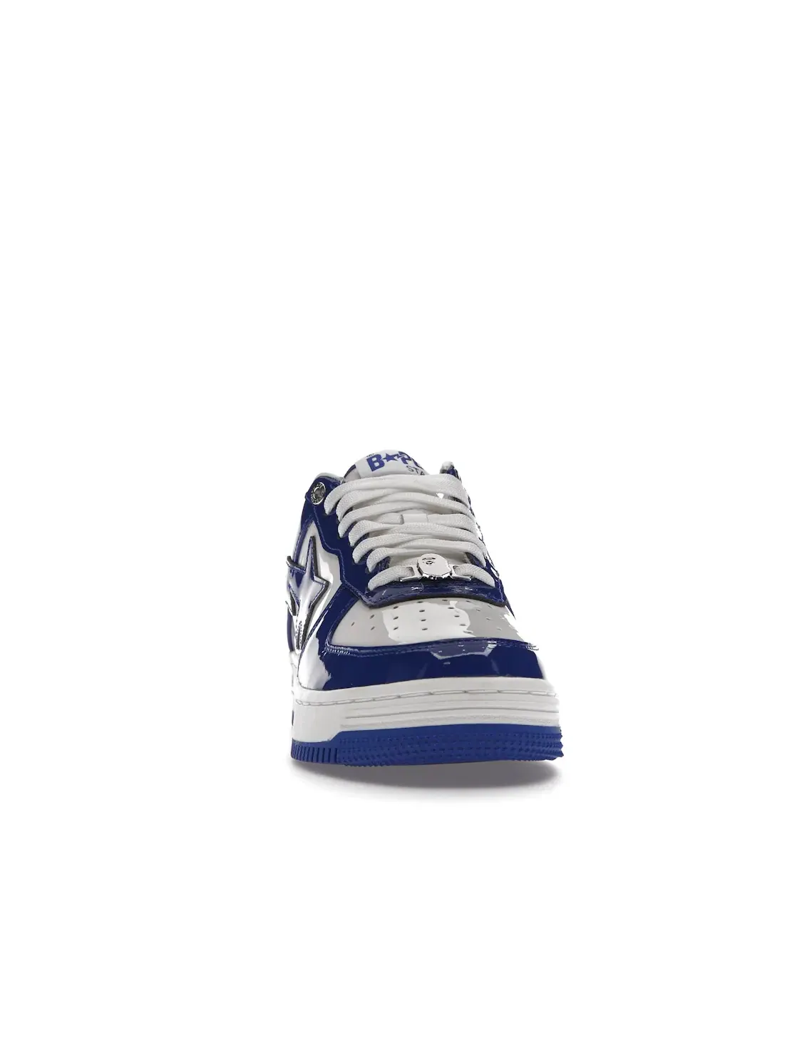 Мужские кроссовки с лакированной кожи BAPE Sta A Bathing Ape BAPE — изображение 2 из 4, белый/синий