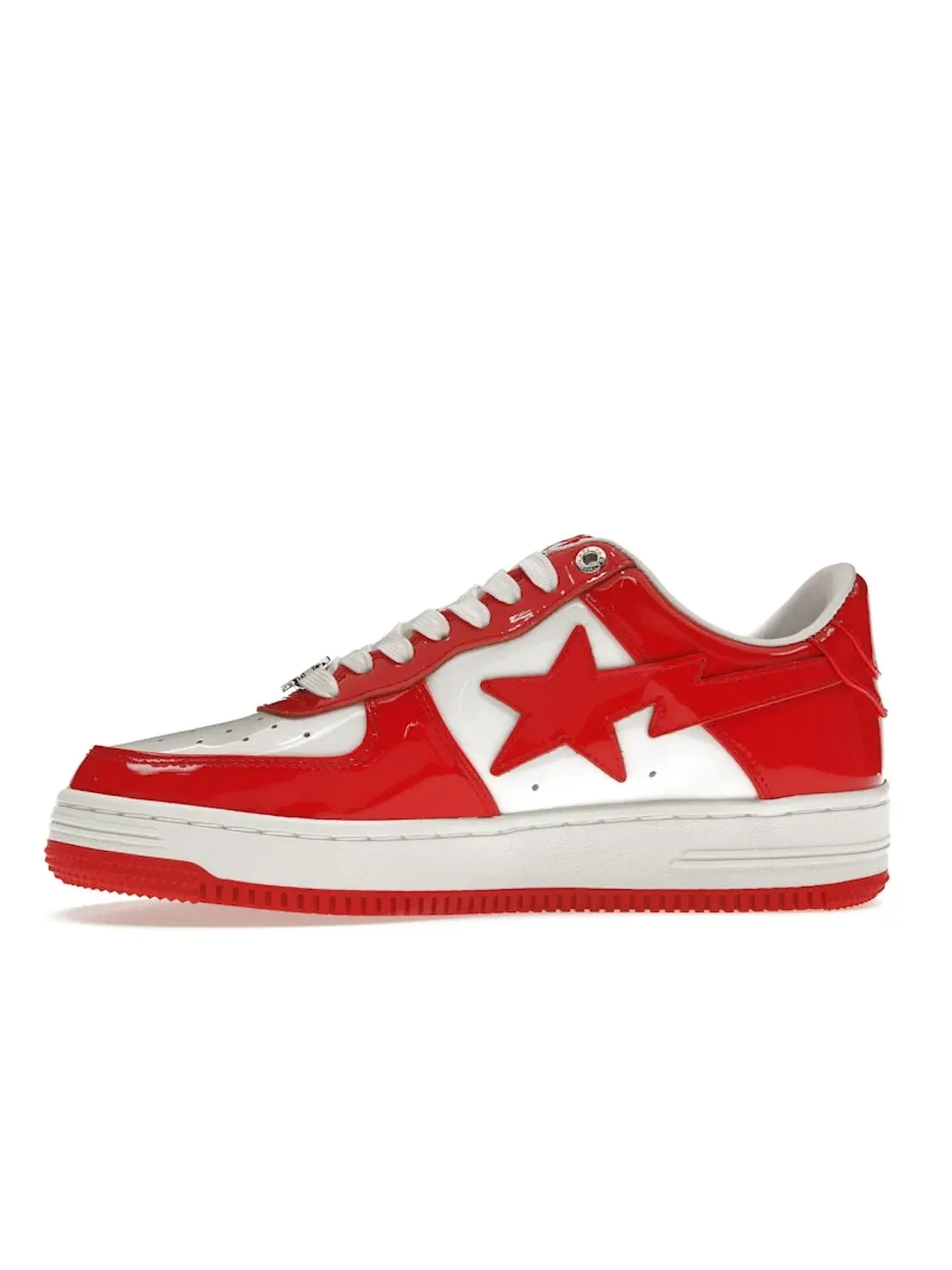 Мужские кроссовки из лакированной кожи BAPE A Bathing Ape BAPE Sta — изображение 3 из 4, белый красный