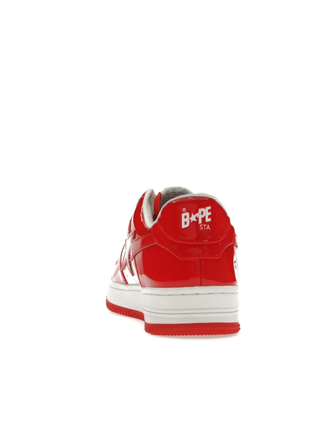 Мужские кроссовки из лакированной кожи BAPE A Bathing Ape BAPE Sta — изображение 4 из 4, белый красный