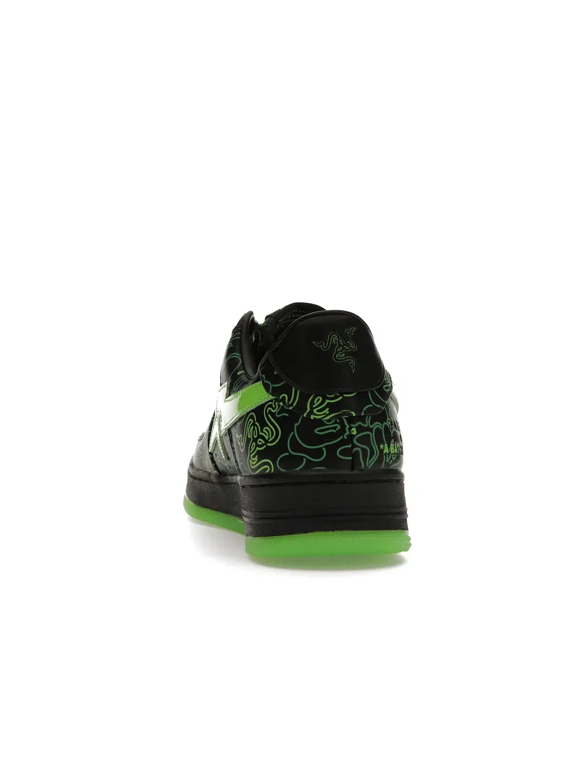Кроссовки Lifestyle с принтом BAPE Bape Sta BAPE — изображение 4 из 4, черный/неоновый/зеленый