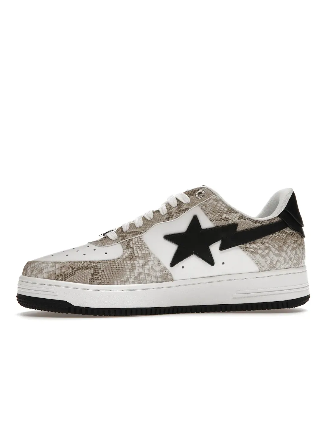Мужские кроссовки с змеиным принтом BAPE A Bathing Ape BAPE Sta — изображение 3 из 4, бежевый/белый/черный