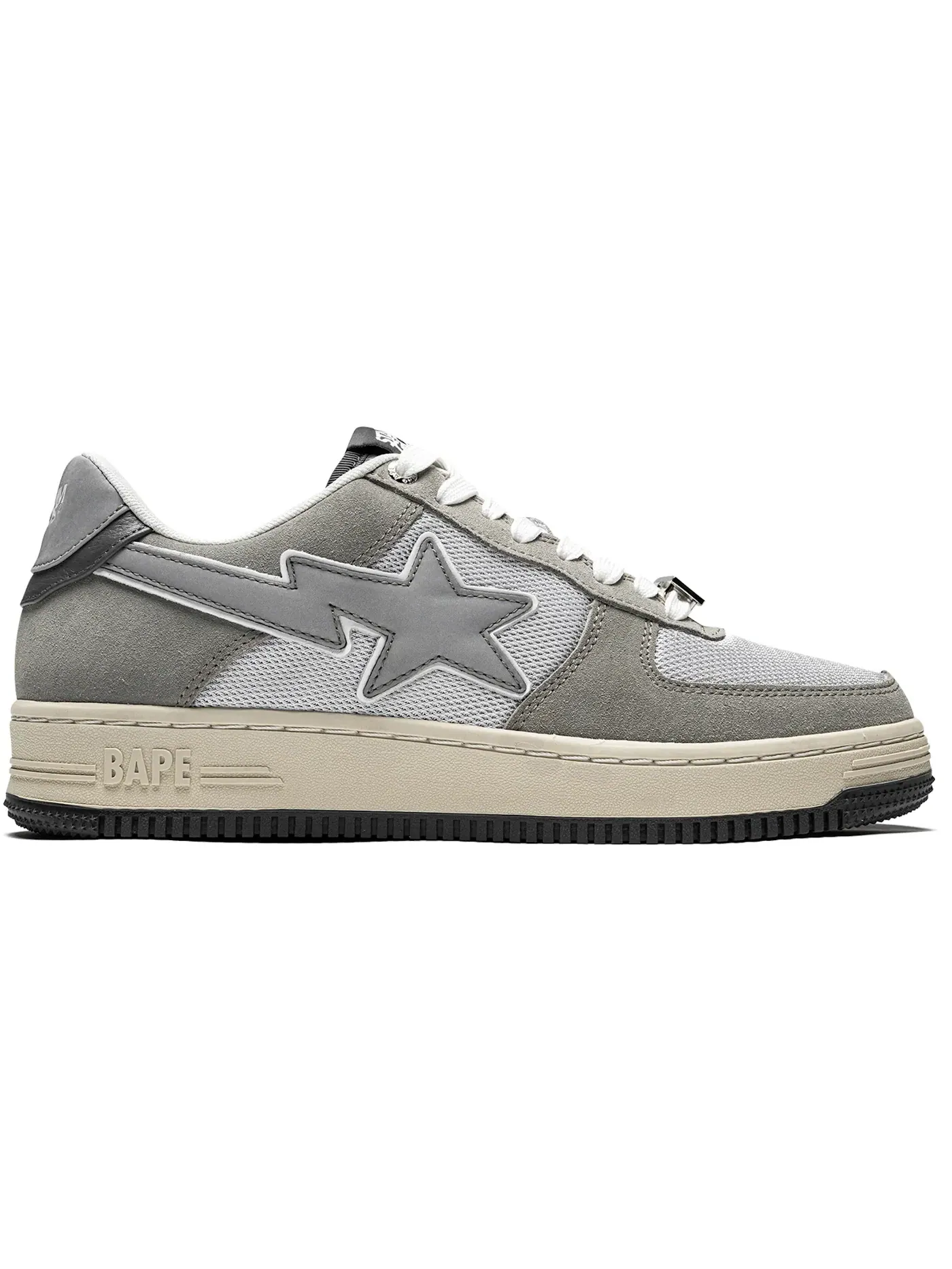 Мужские кроссовки Lifestyle A Bathing Ape BAPE Sta Low BAPE — изображение 1 из 1, серый/серый/белый