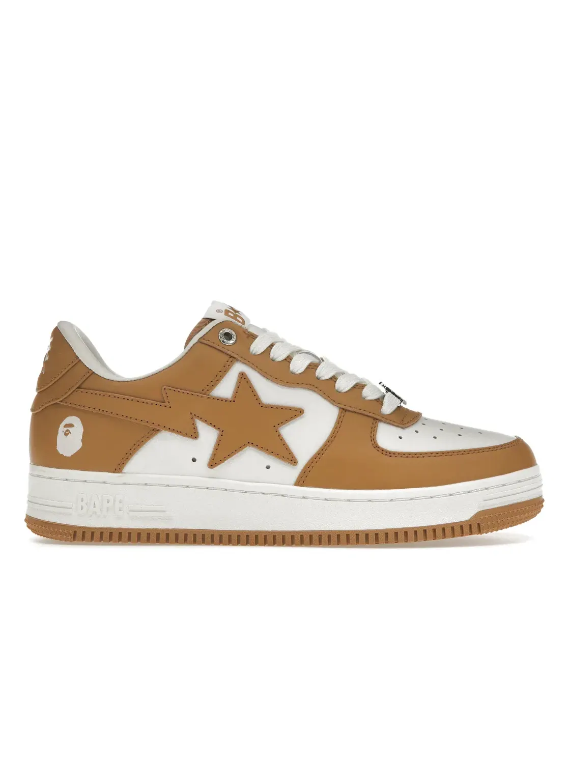 Мужские кроссовки lifestyle с перфорацией A Bathing Ape BAPE Sta BAPE — изображение 1 из 4, белый/бежевый/белый