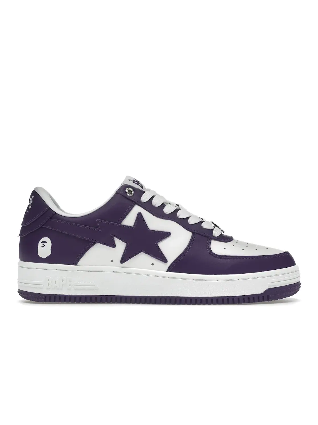 Мужские кроссовки Lifestyle BAPE A Bathing Ape BAPE Sta — изображение 1 из 4, белый/фиолетовый/белый