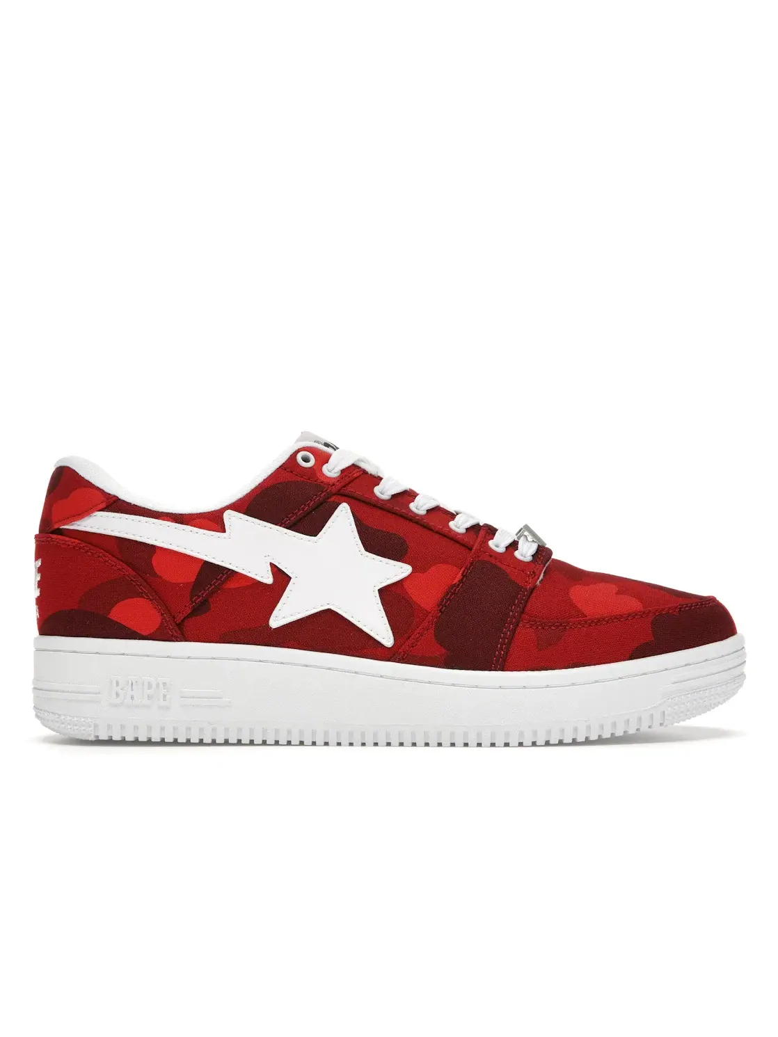 Кроссовки Lifestyle с камуфляжным принтом A Bathing Ape BAPE Sta Low — изображение 1 из 4, красный/белый
