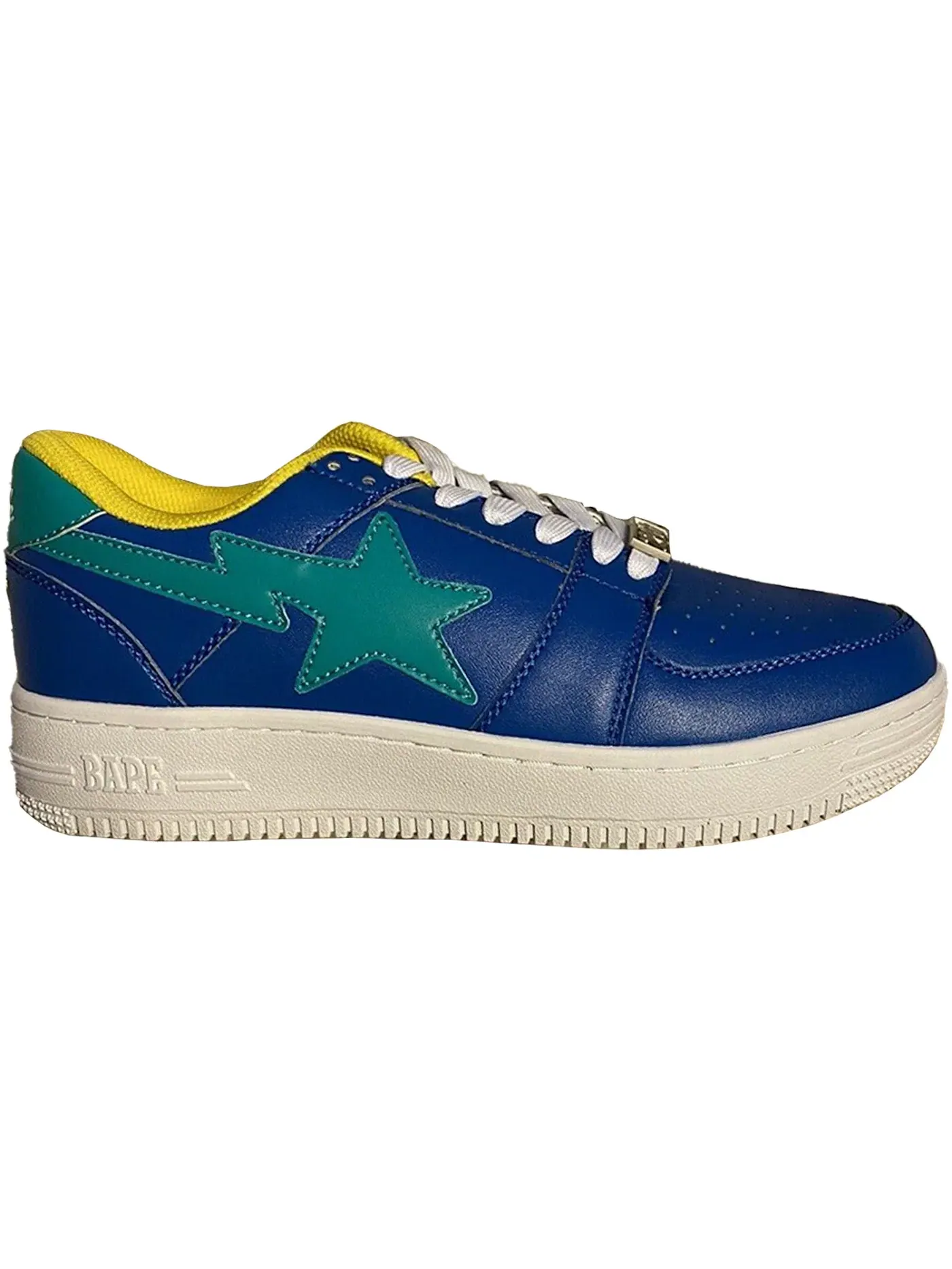 Кроссовки Lifestyle A Bathing Ape BAPE Sta Low BAPE — изображение 1 из 1, синий/зеленый-желтый