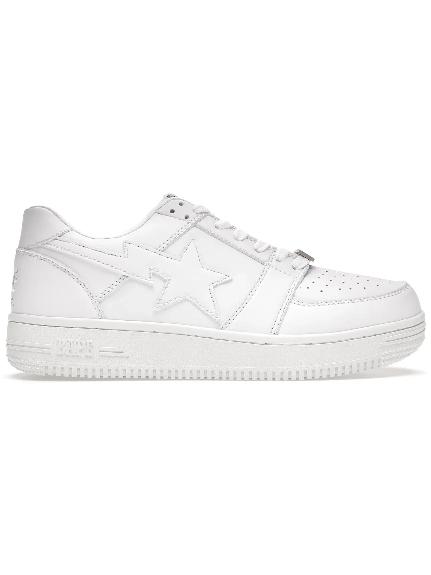 Мужские кроссовки кожаные A Bathing Ape BAPE Sta Low M2 BAPE — изображение 1 из 1, белый/белый