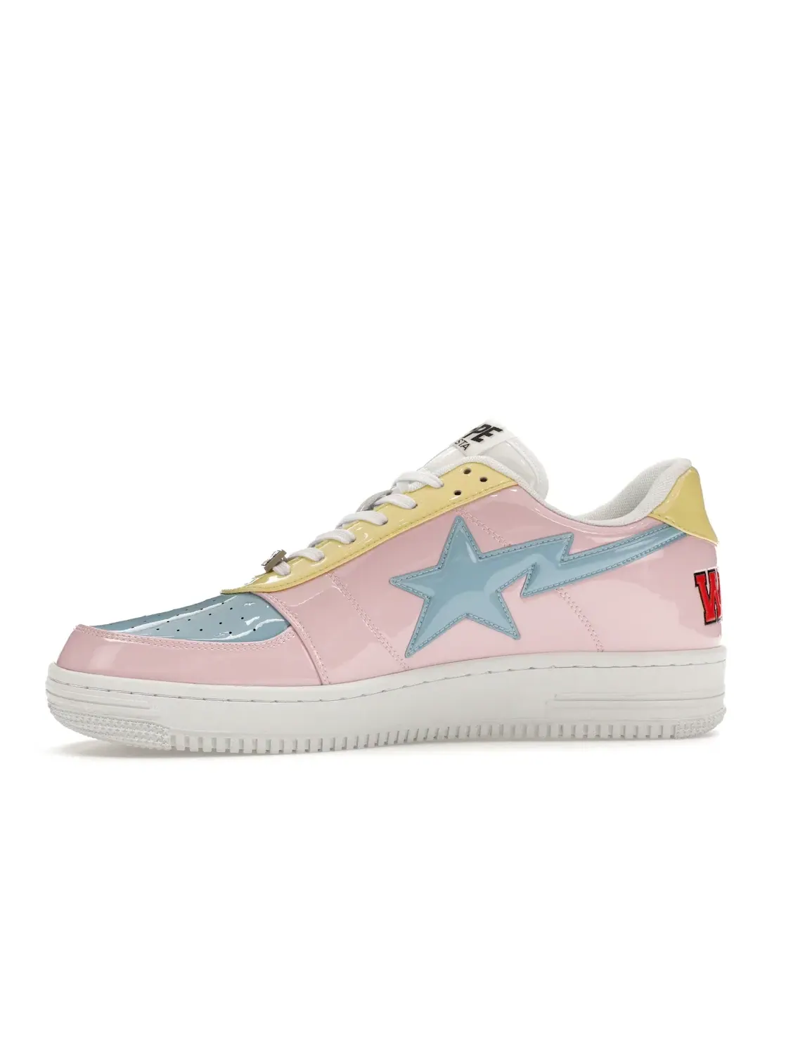 Мужские кроссовки с принтом BAPEsta M2 A Bathing Ape BAPE — изображение 3 из 4, розовый/синий/желтый