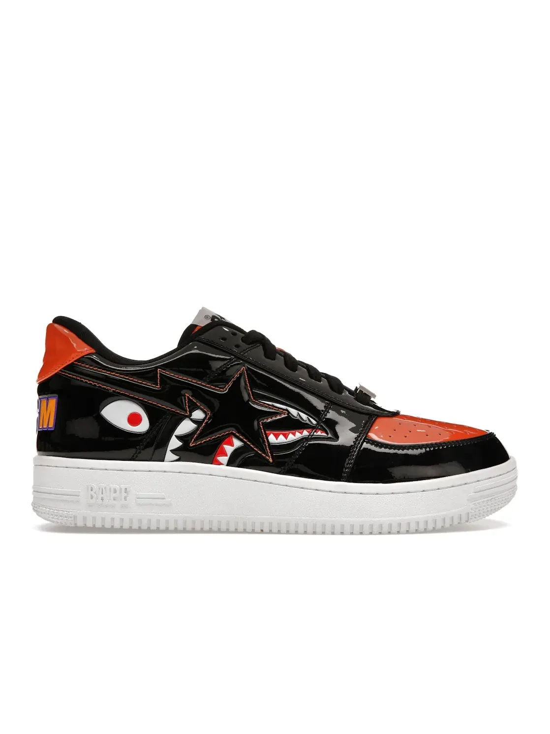 Мужские кроссовки Lifestyle с низким верхом A Bathing Ape BAPE Sta Low BAPE — изображение 1 из 4, черный/черный-оранжевый