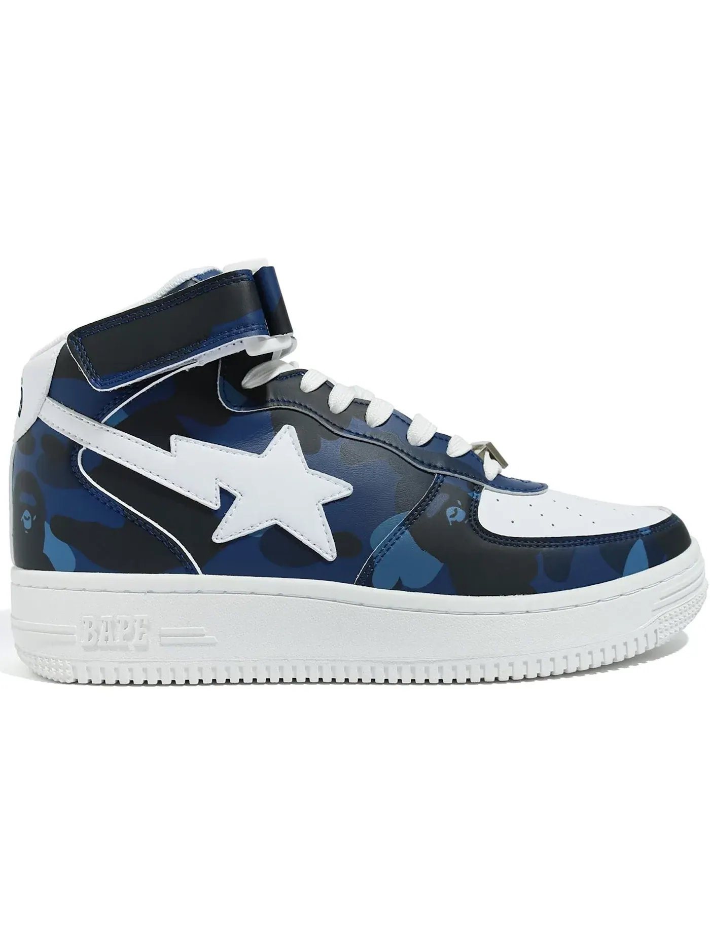 Мужские кроссовки Lifestyle A Bathing Ape BAPE Sta Mid BAPE — изображение 1 из 1, темно-синий/белый