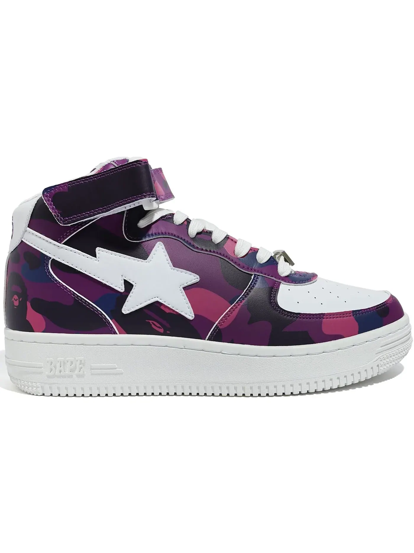 Мужские кроссовки Lifestyle A Bathing Ape BAPE Sta Mid BAPE — изображение 1 из 1, фиолетовый/белый