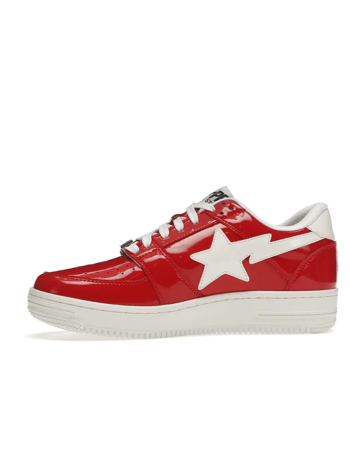 Кроссовки повседневные с глянцевым верхом A Bathing Ape BAPE Sta Low — изображение 3 из 4, красный/белый