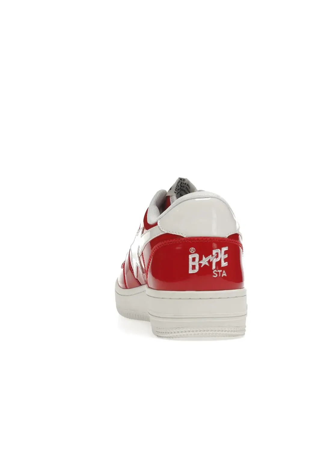 Кроссовки повседневные с глянцевым верхом A Bathing Ape BAPE Sta Low — изображение 4 из 4, красный/белый
