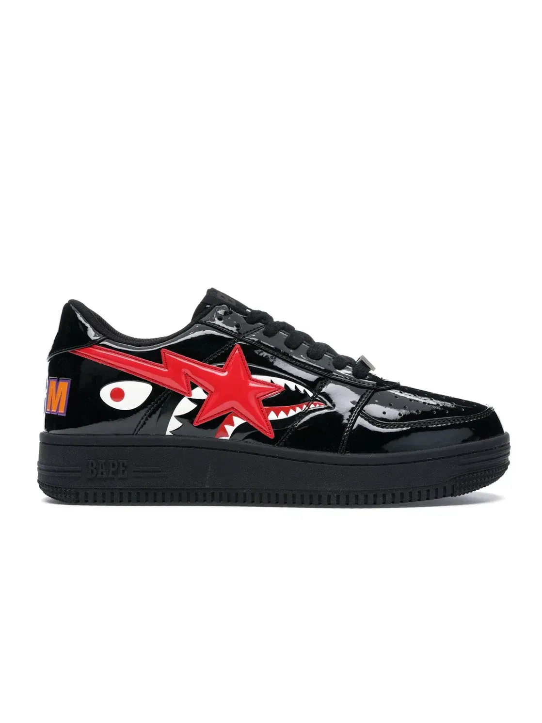 Кроссовки Lifestyle с принтом акулы BAPE A Bathing Ape BAPE Sta Low — изображение 1 из 4, черный/красный
