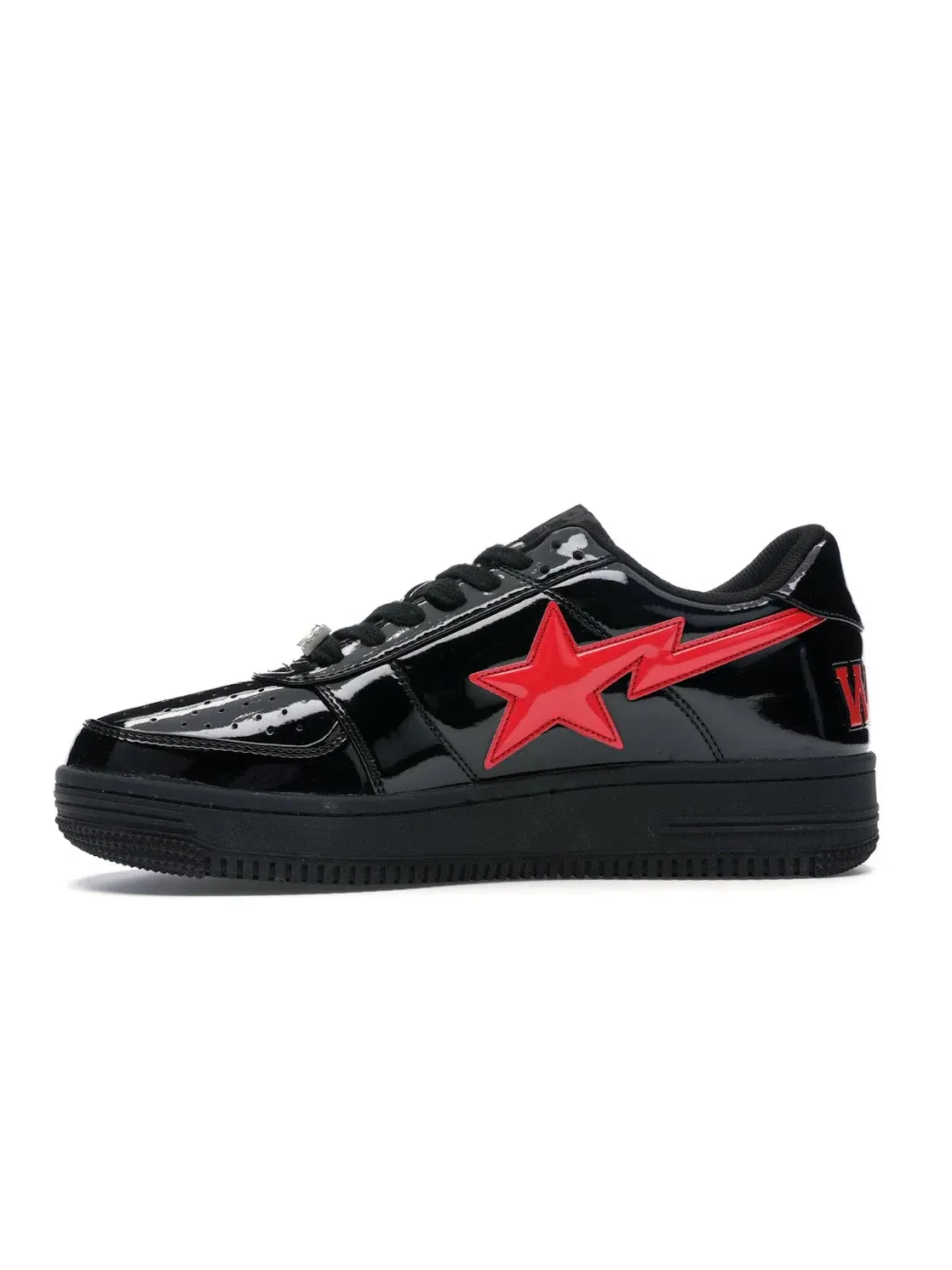 Кроссовки Lifestyle с принтом акулы BAPE A Bathing Ape BAPE Sta Low — изображение 3 из 4, черный/красный