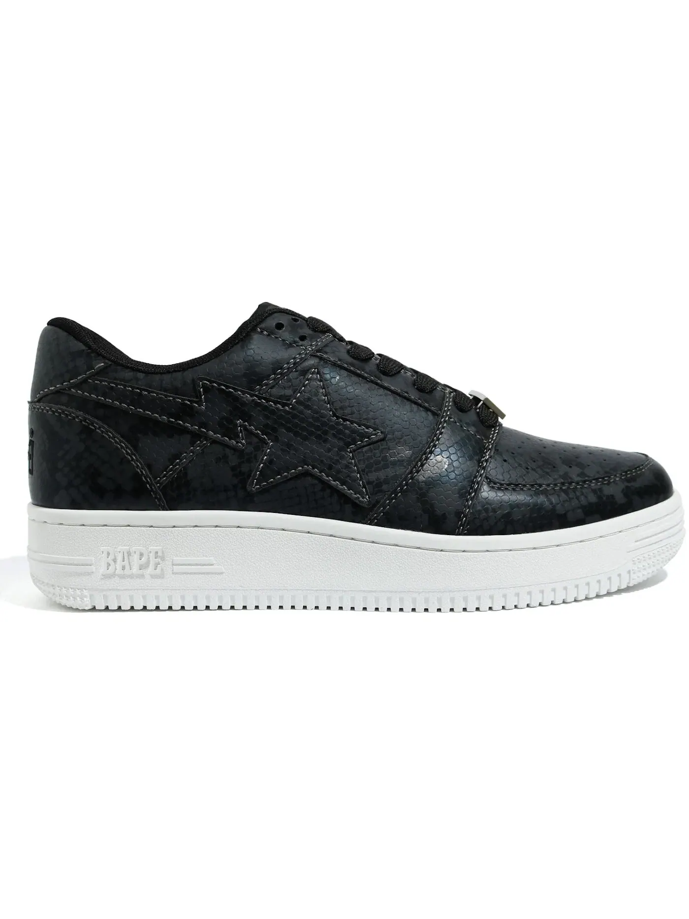 Мужские кроссовки Lifestyle с принтом A Bathing Ape BAPE Sta Low BAPE — изображение 1 из 1, черный/черный