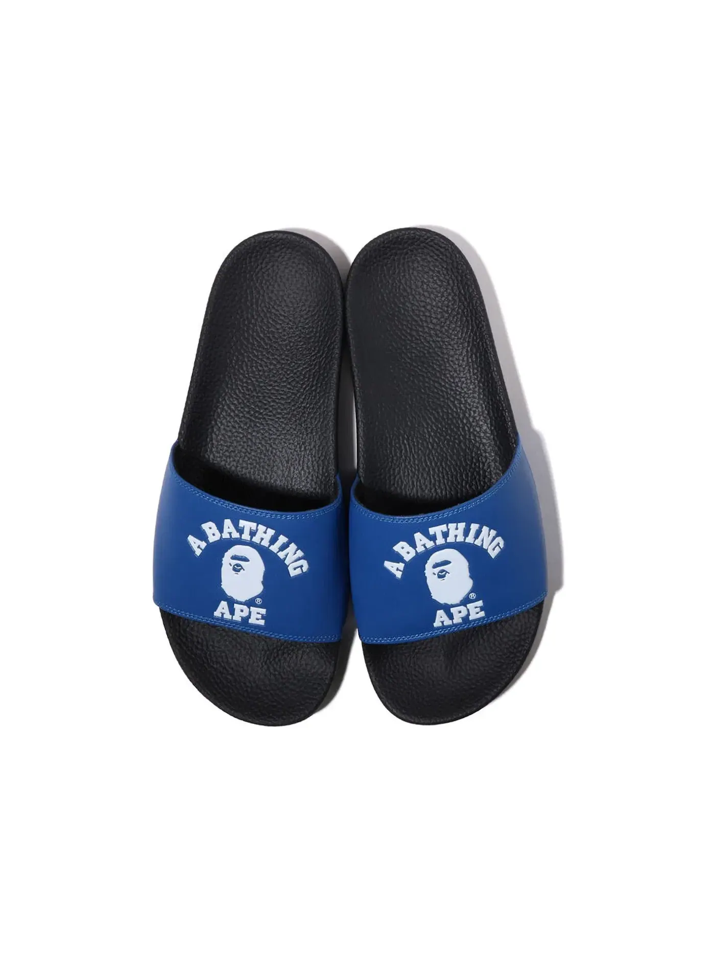 Мужские шлепанцы с принтом A Bathing Ape College Slide Sandal Online Exclusive BAPE — изображение 1 из 1, синий/черный/белый