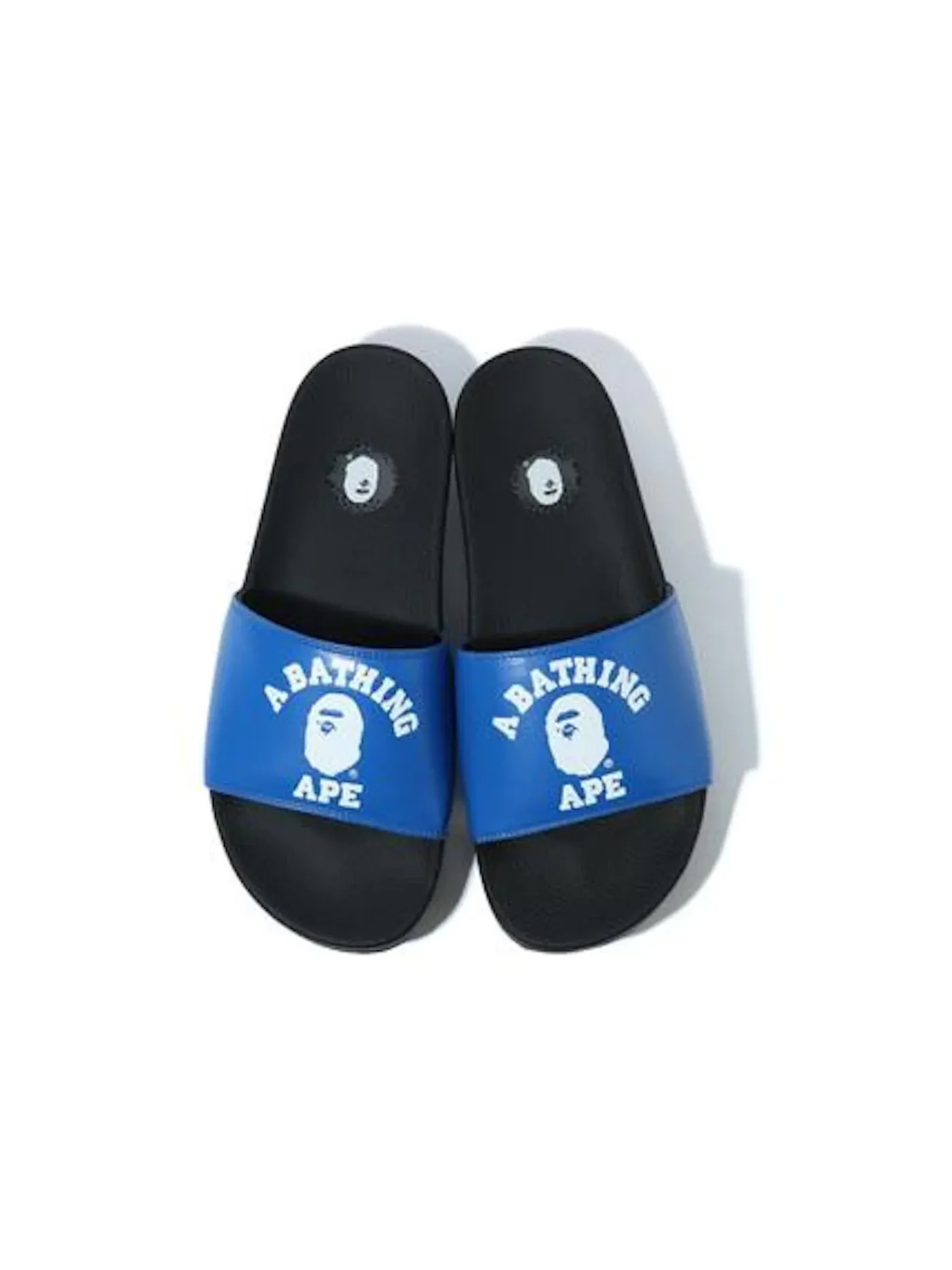 Мужские сандалии-слайды с принтом A Bathing Ape College Slide Sandals BAPE — изображение 1 из 1, черный/синий