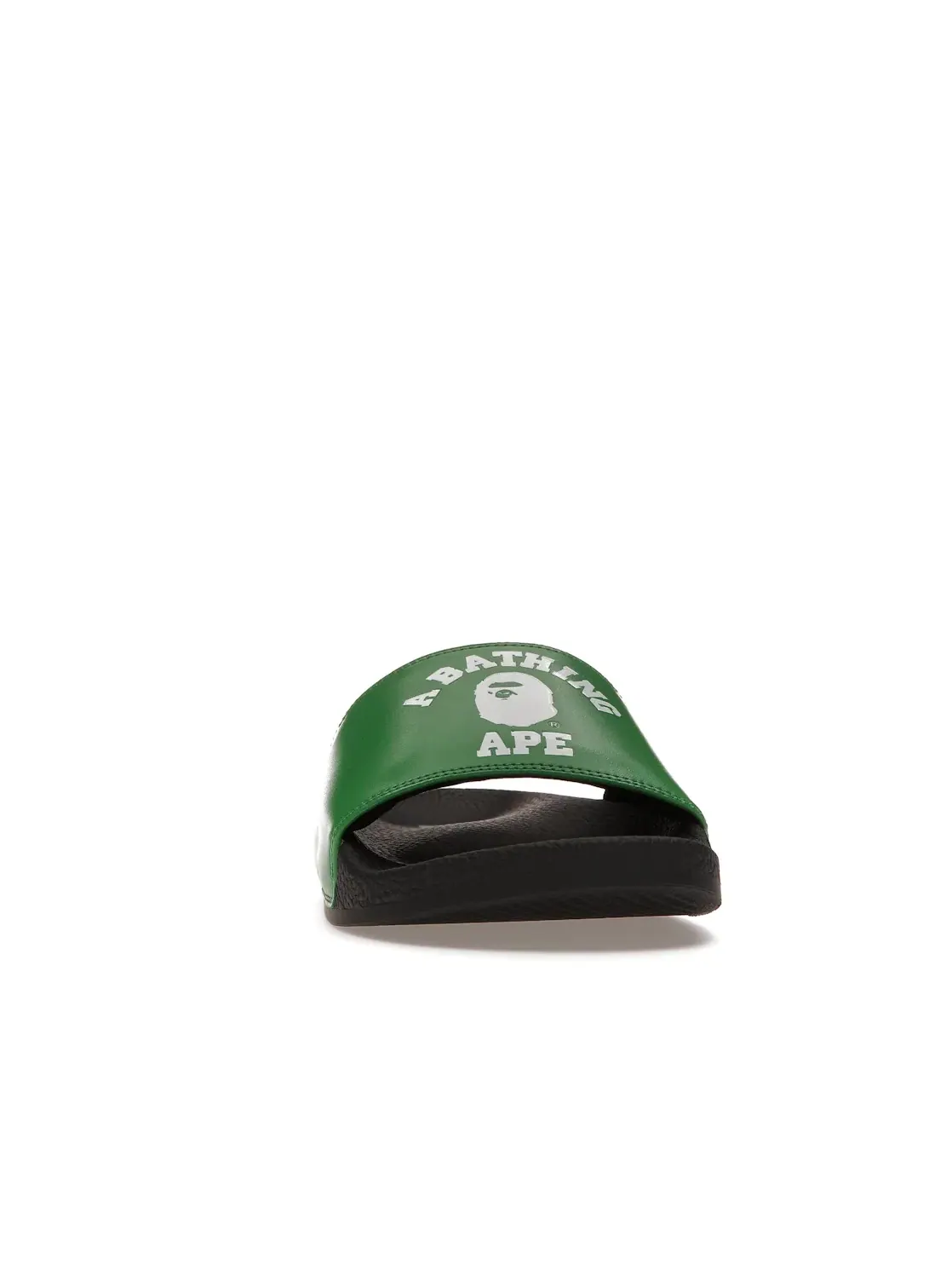 Мужские шлепанцы A Bathing Ape College Slide Sandals BAPE — изображение 2 из 4, черный/зеленый