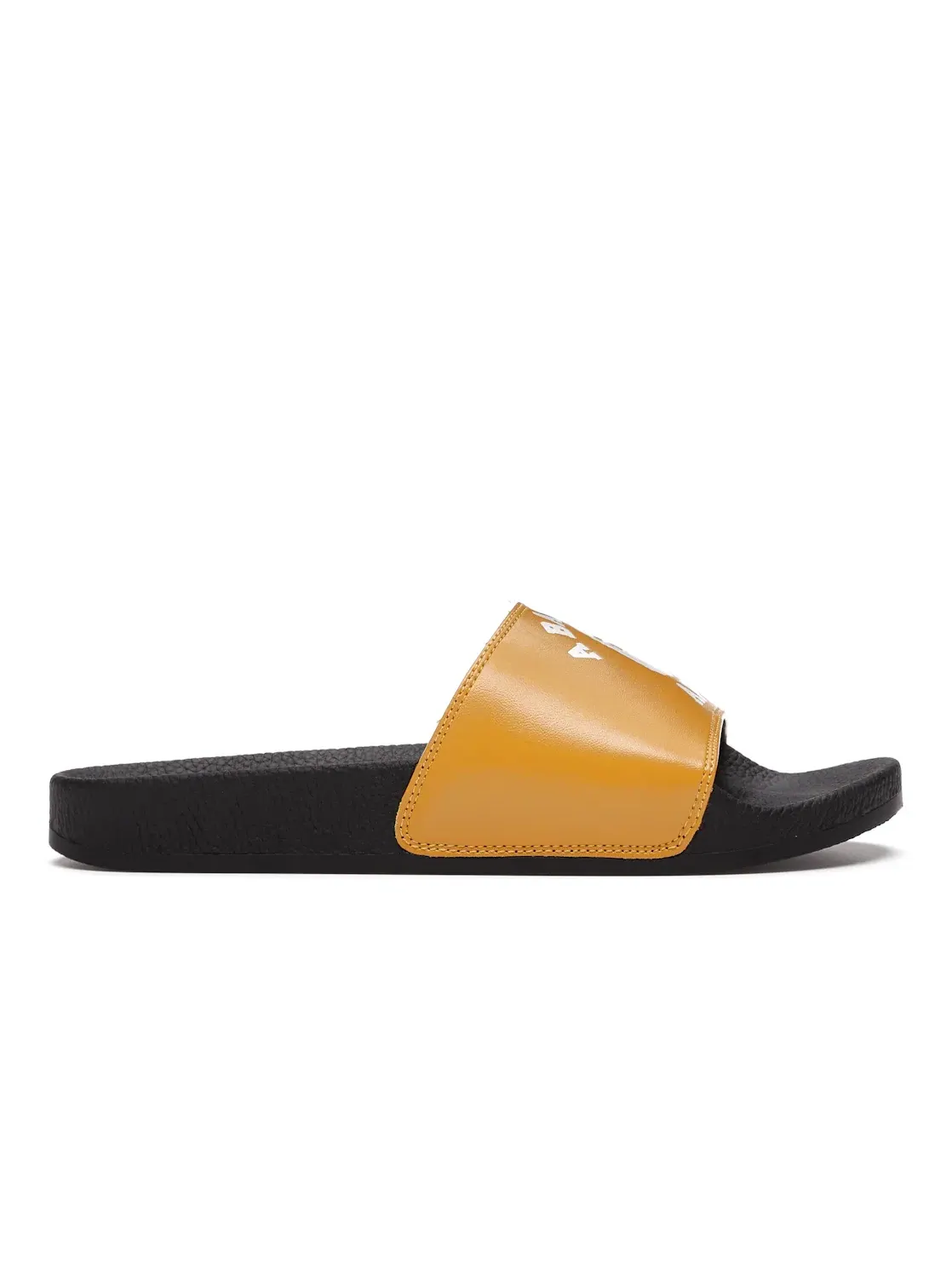 Мужские шлепанцы A Bathing Ape College Slide Sandals BAPE — изображение 1 из 4, черный/желтый