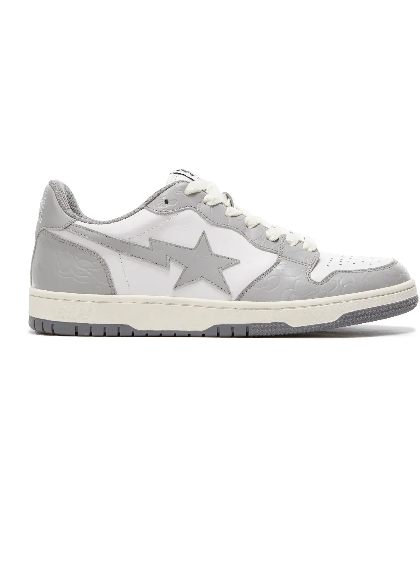 Мужские кроссовки Lifestyle A Bathing Ape Court Sta BAPE — изображение 1 из 1, светлый серый кремовый