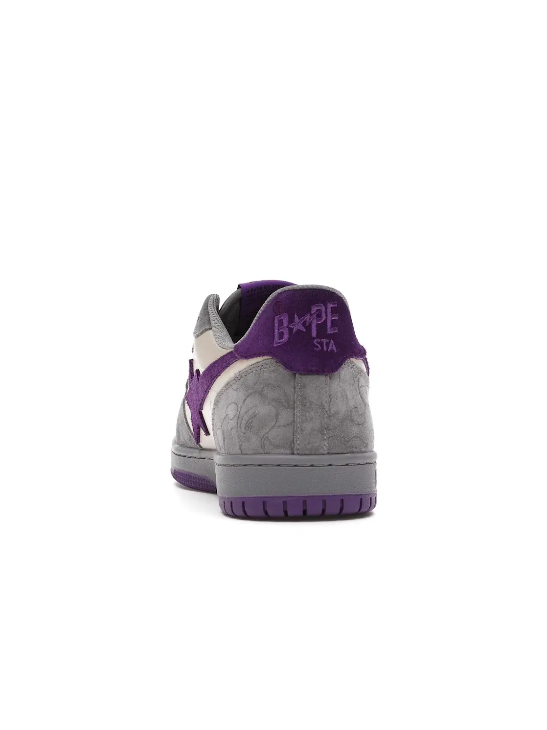 Мужские кроссовки Lifestyle A Bathing Ape Court Sta BAPE — изображение 4 из 4, серый/фиолетовый