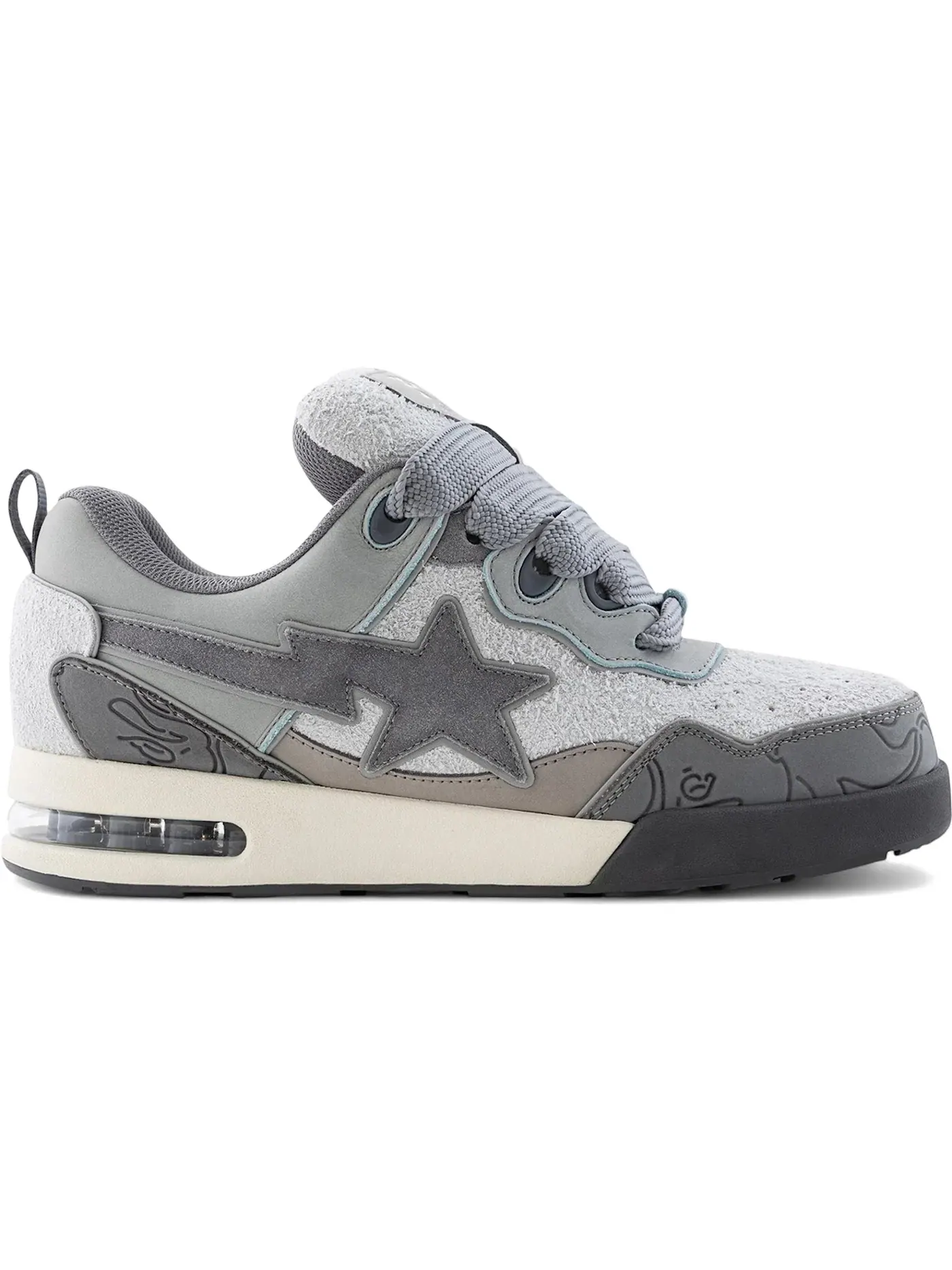 Мужские кроссовки Lifestyle A Bathing Ape Flip Sta BAPE — изображение 1 из 1, серый