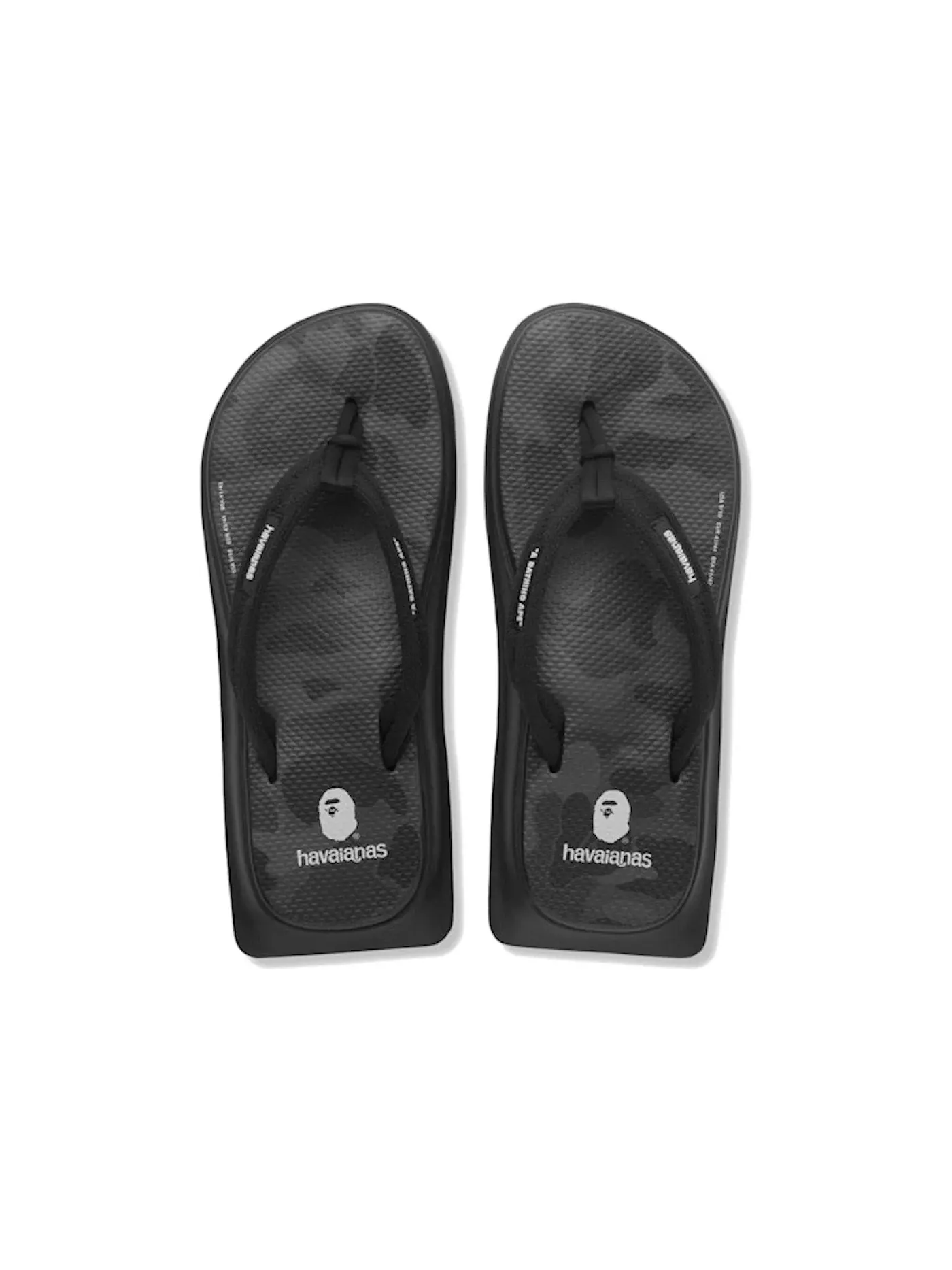 Мужские сандалии с принтом A Bathing Ape Havaianas Tradi Zori BAPE — изображение 1 из 1, черный