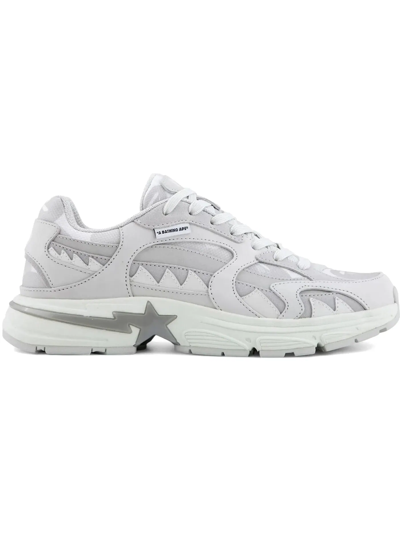 Мужские кеды Lifestyle A Bathing Ape Shark Sta BAPE — изображение 1 из 1, белый