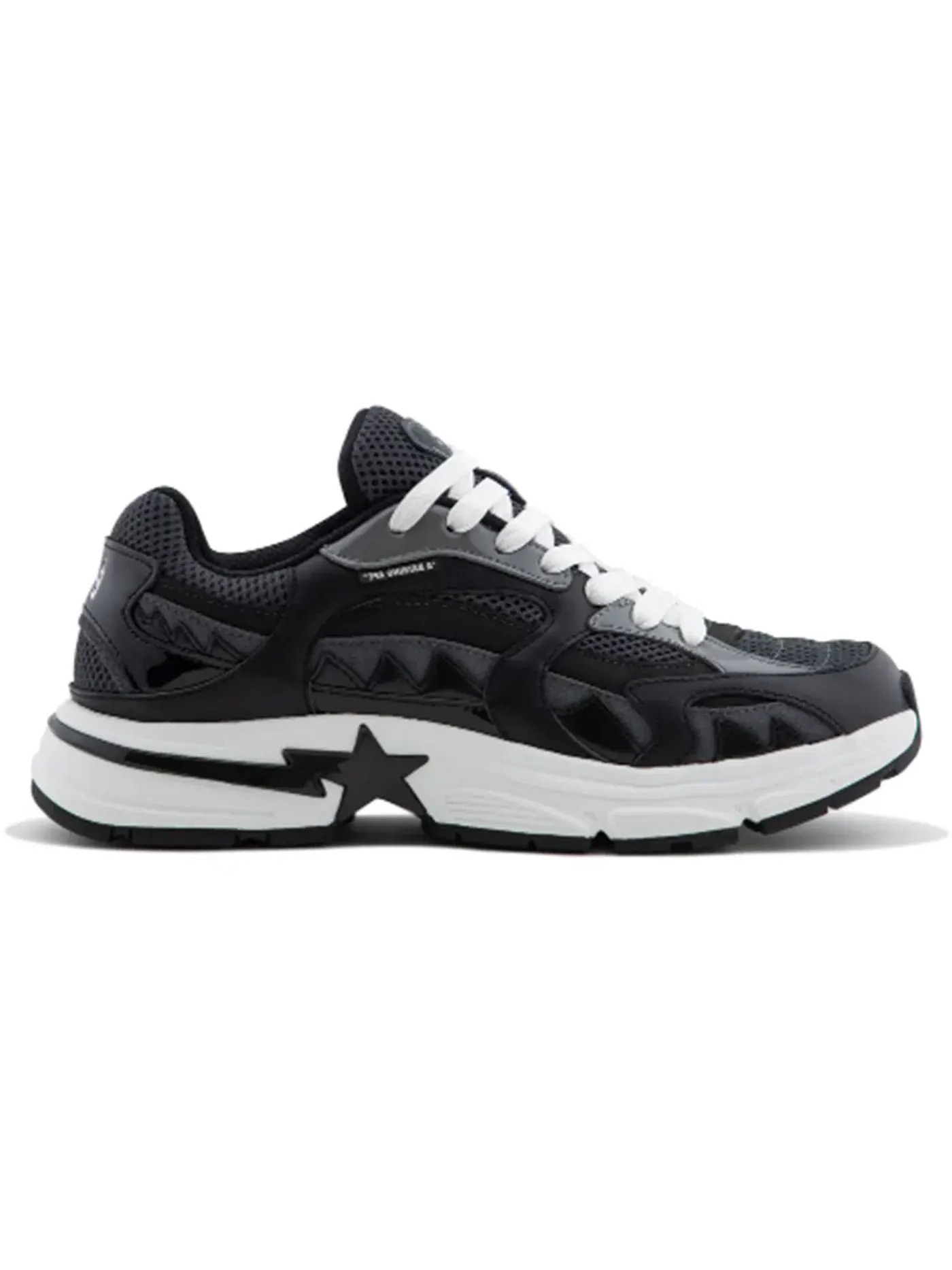Мужские кроссовки Lifestyle A Bathing Ape Shark Sta #3 BAPE — изображение 1 из 1, черный/серый