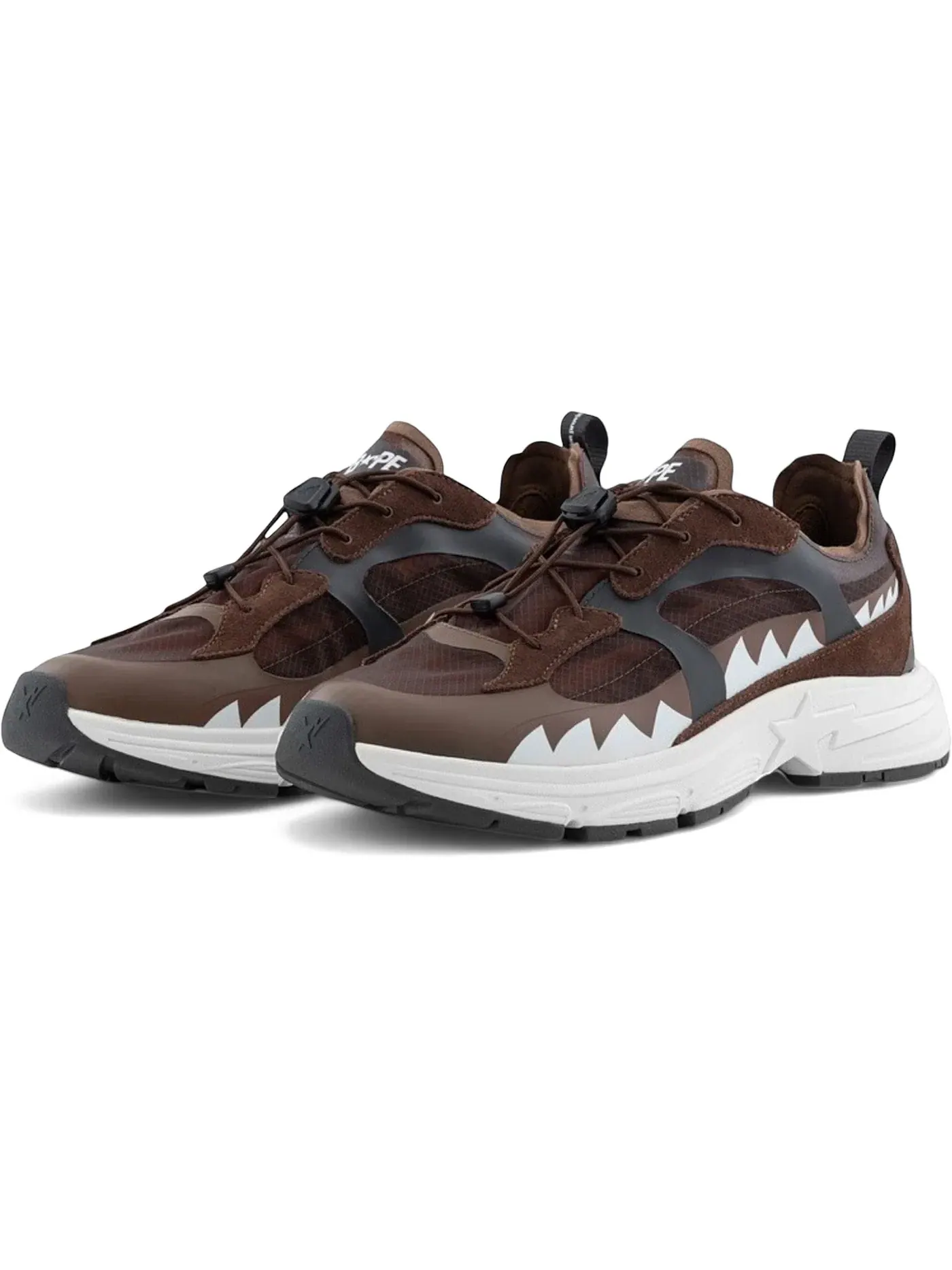 Мужские кроссовки Lifestyle A Bathing Ape Shark Sta BAPE — изображение 1 из 1, коричневый
