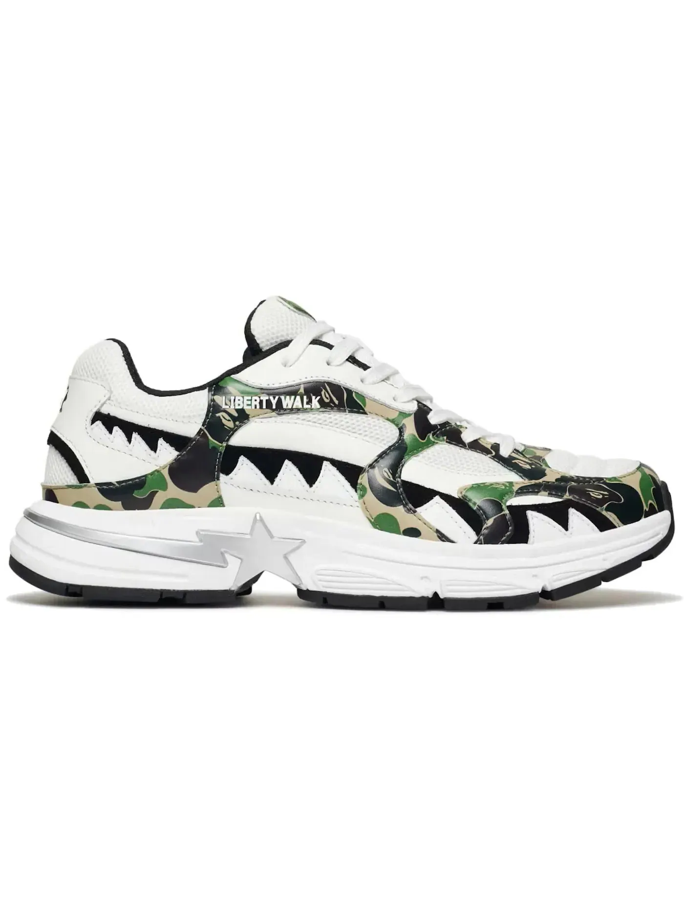 Мужские кроссовки Lifestyle A Bathing Ape Shark Sta BAPE — изображение 1 из 1, зеленый