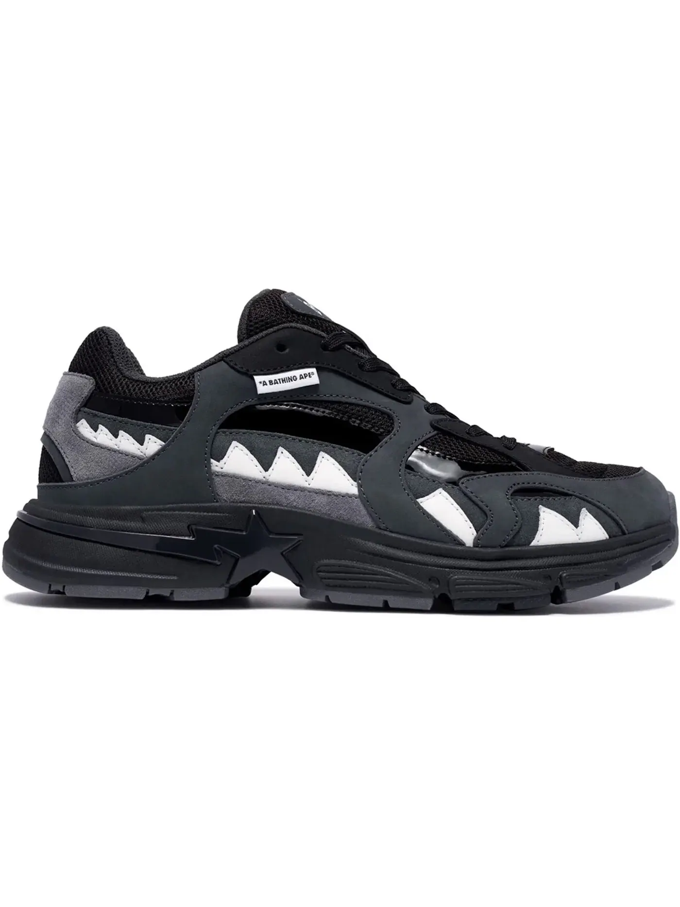 Мужские кроссовки Lifestyle A Bathing Ape Shark Sta BAPE — изображение 1 из 1, черный